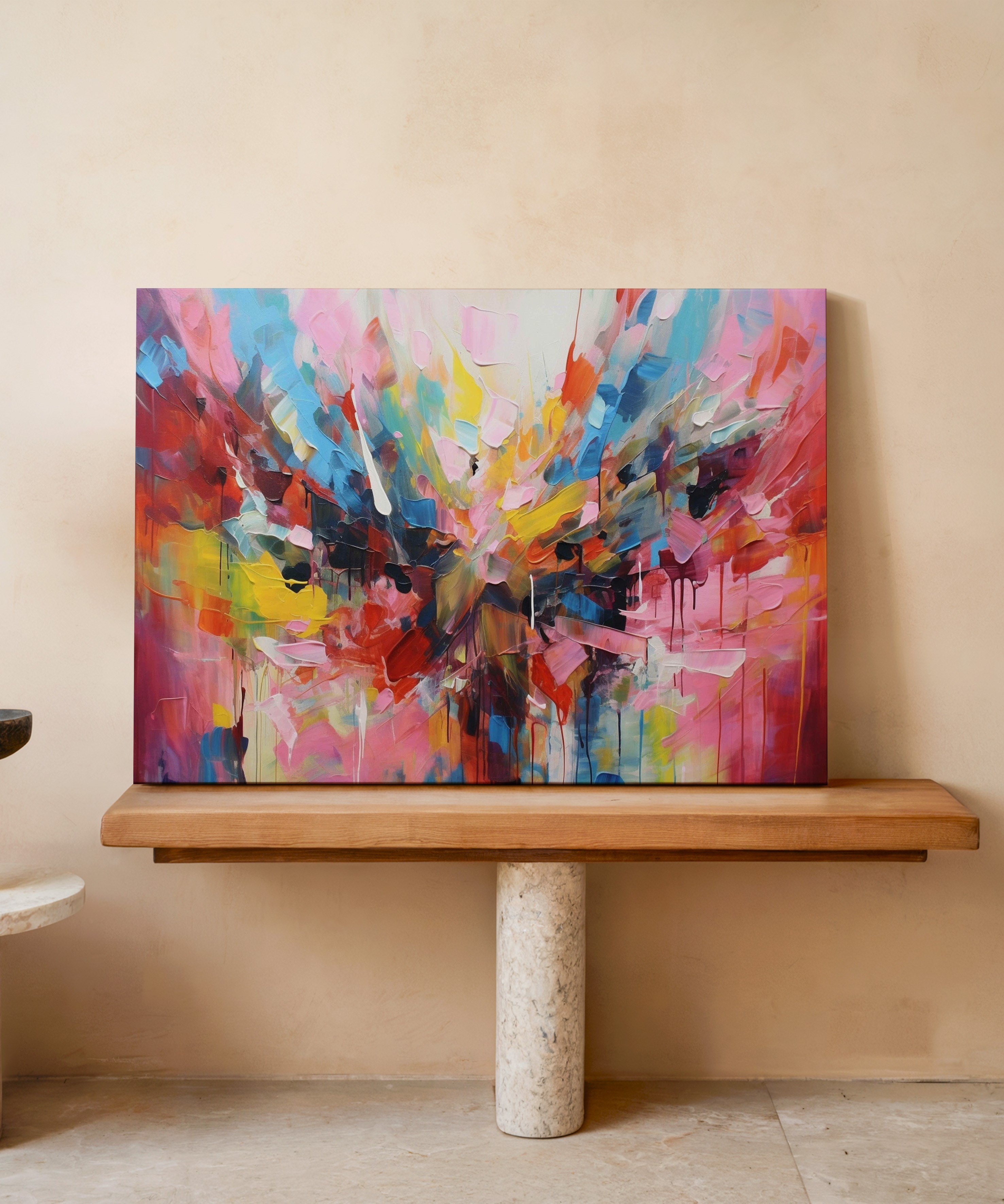 Color Splash | Yağlıboya dokulu canvas baskı