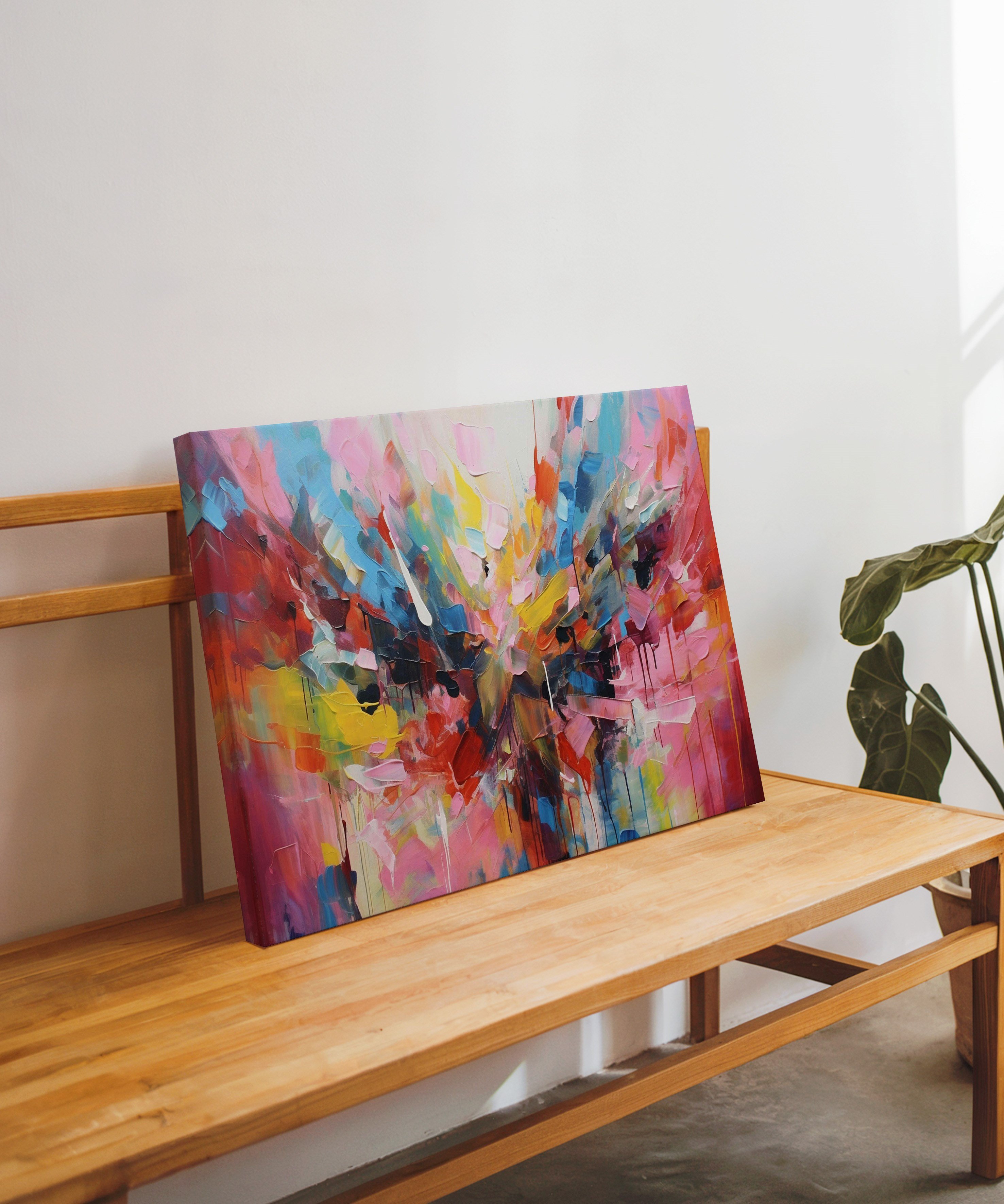 Color Splash | Yağlıboya dokulu canvas baskı