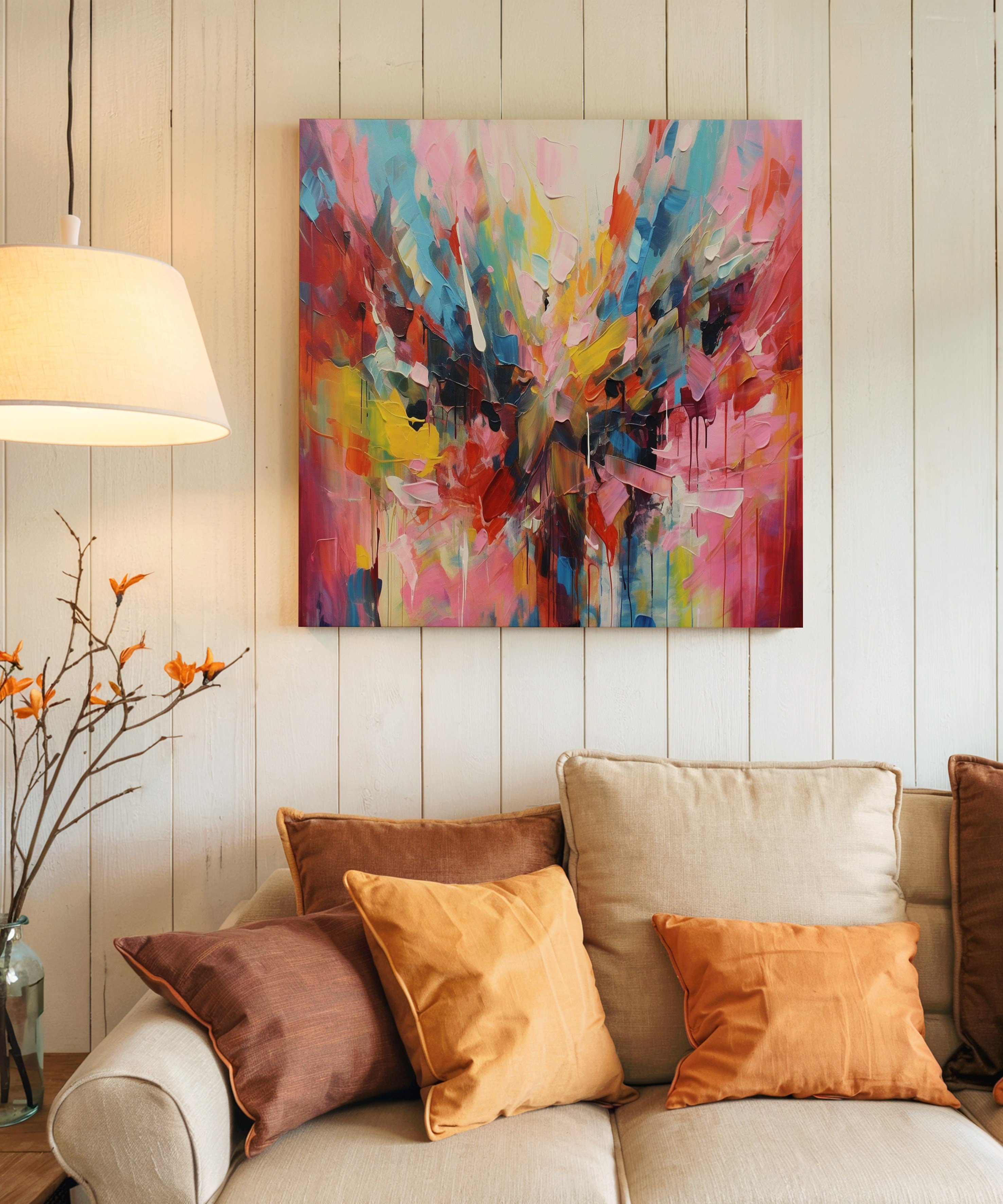 Color Splash | Yağlıboya dokulu canvas baskı