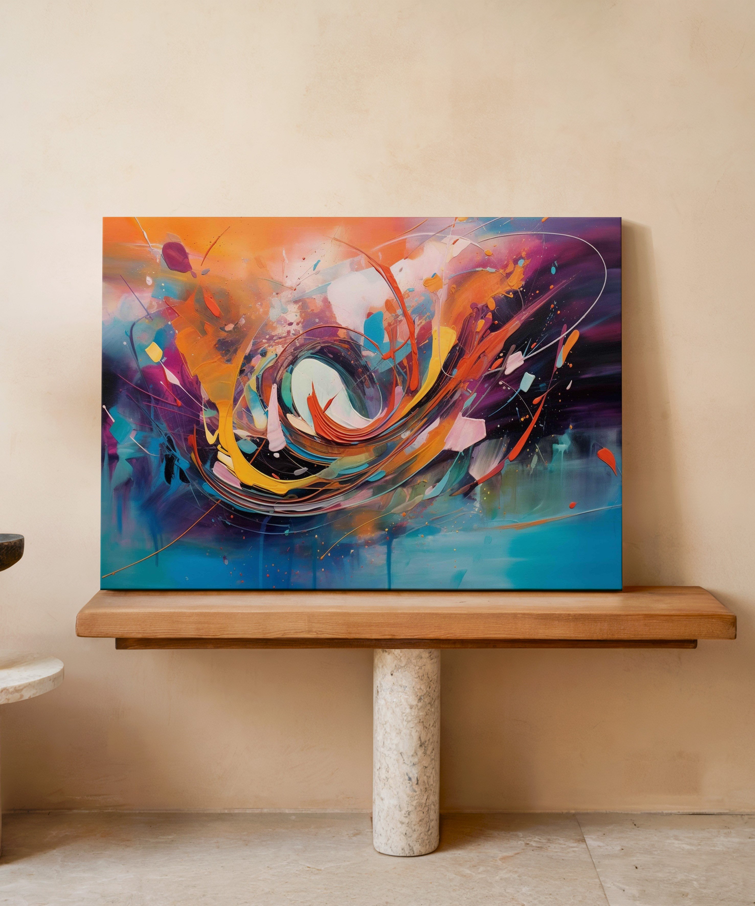 Colorful Dream | Yağlıboya dokulu canvas baskı