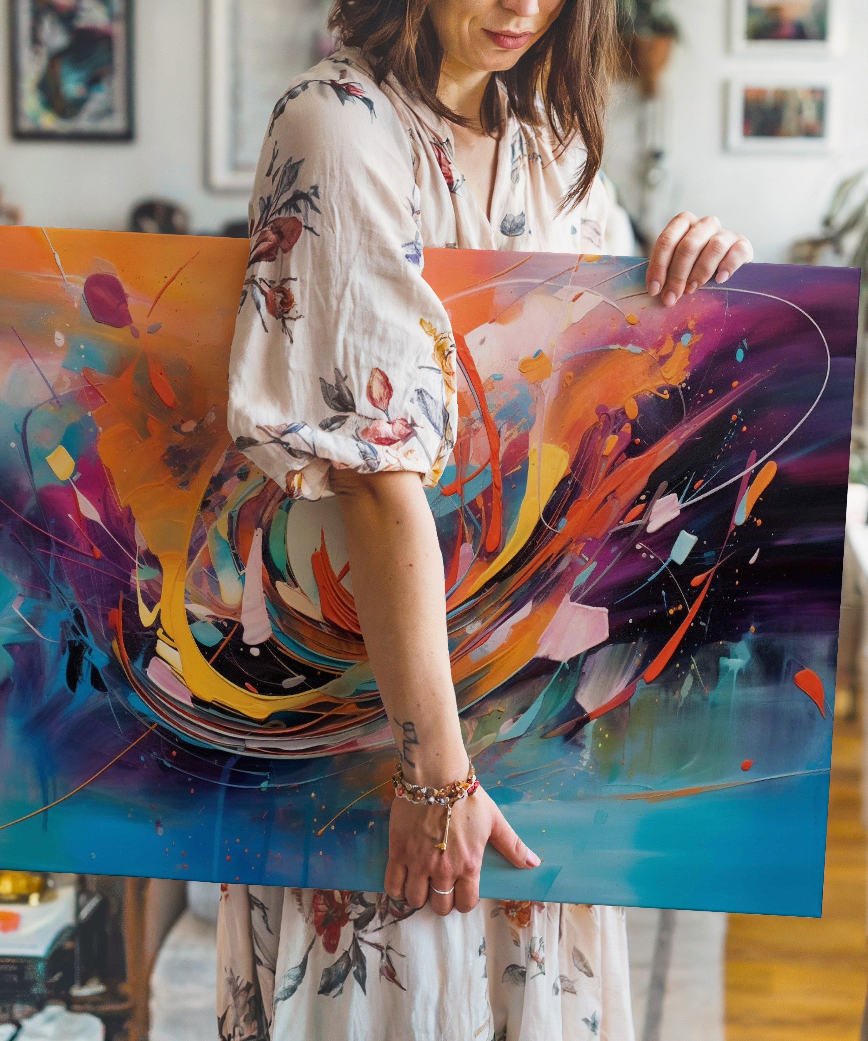 Colorful Dream | Yağlıboya dokulu canvas baskı