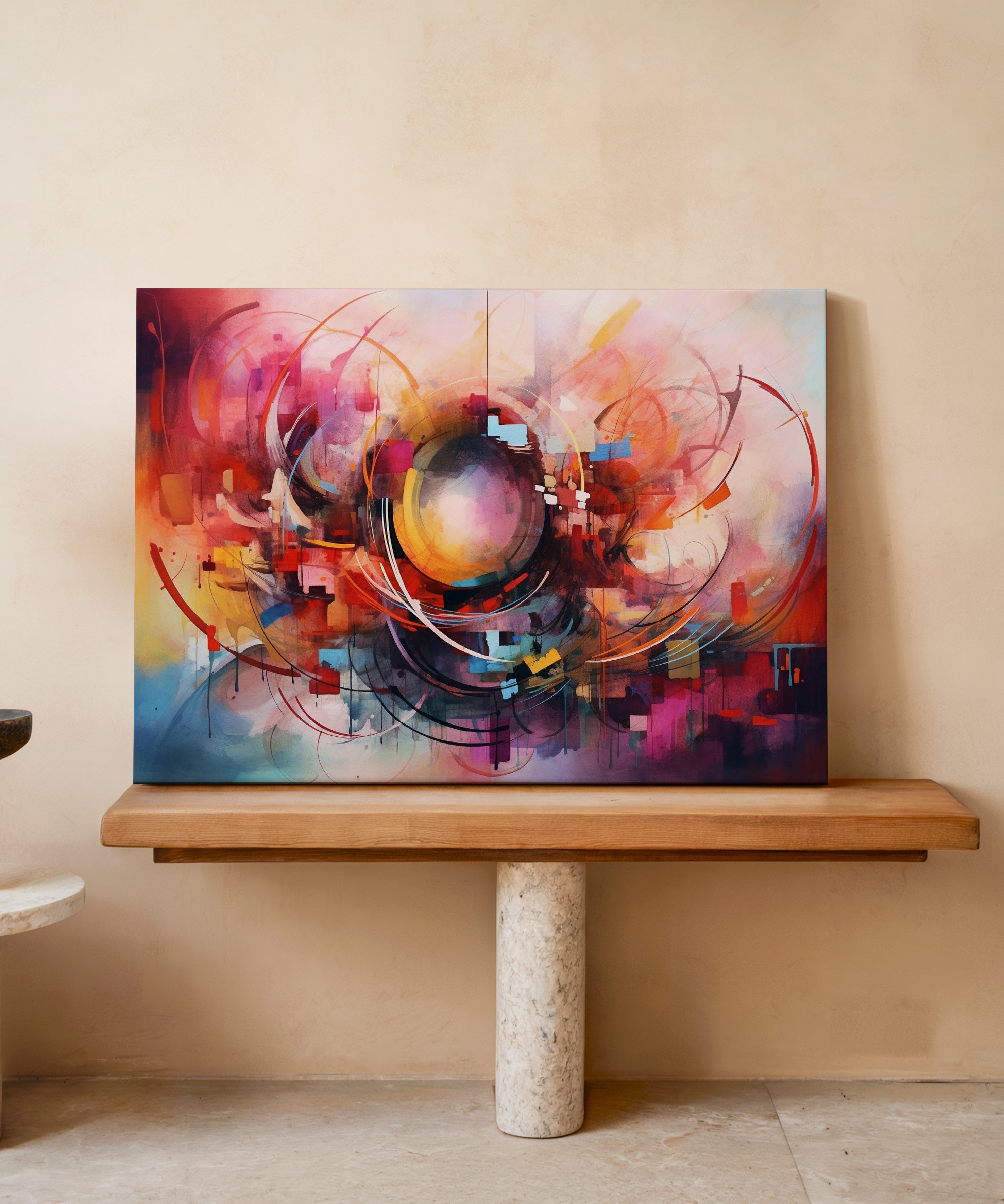 Colorful Focus | Yağlıboya dokulu canvas baskı