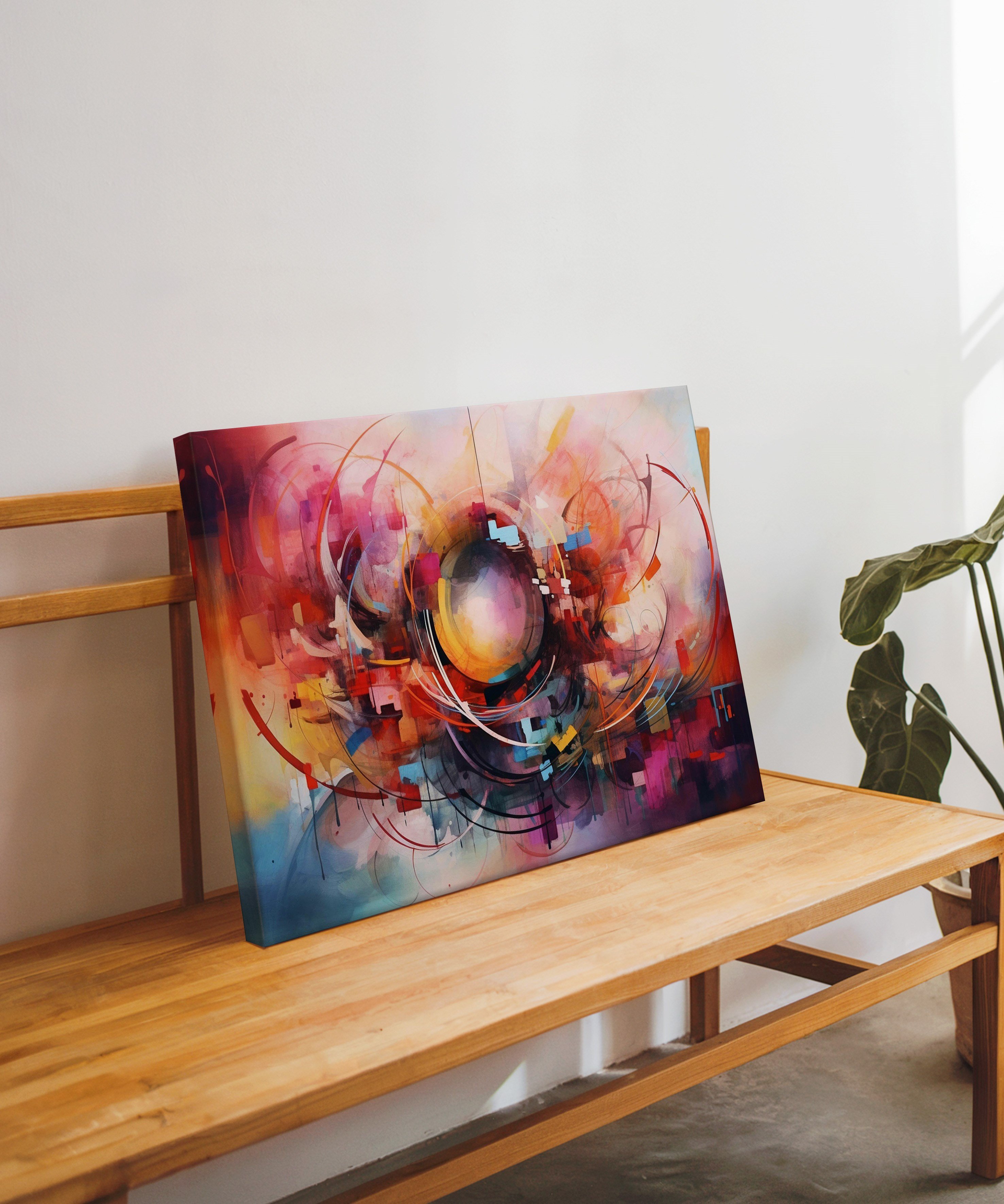 Colorful Focus | Yağlıboya dokulu canvas baskı