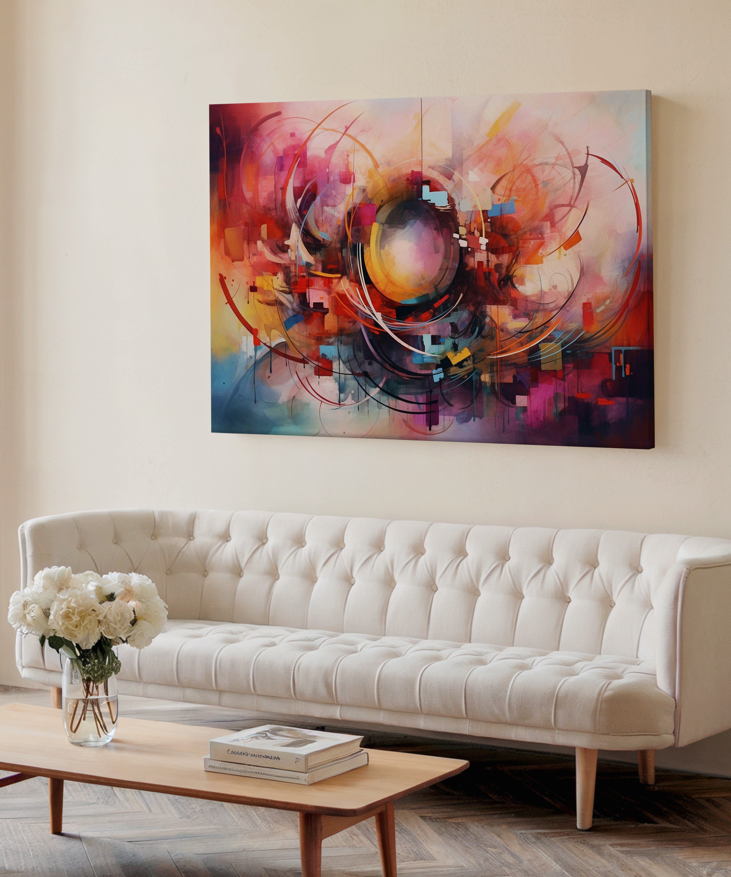 Colorful Focus | Yağlıboya dokulu canvas baskı