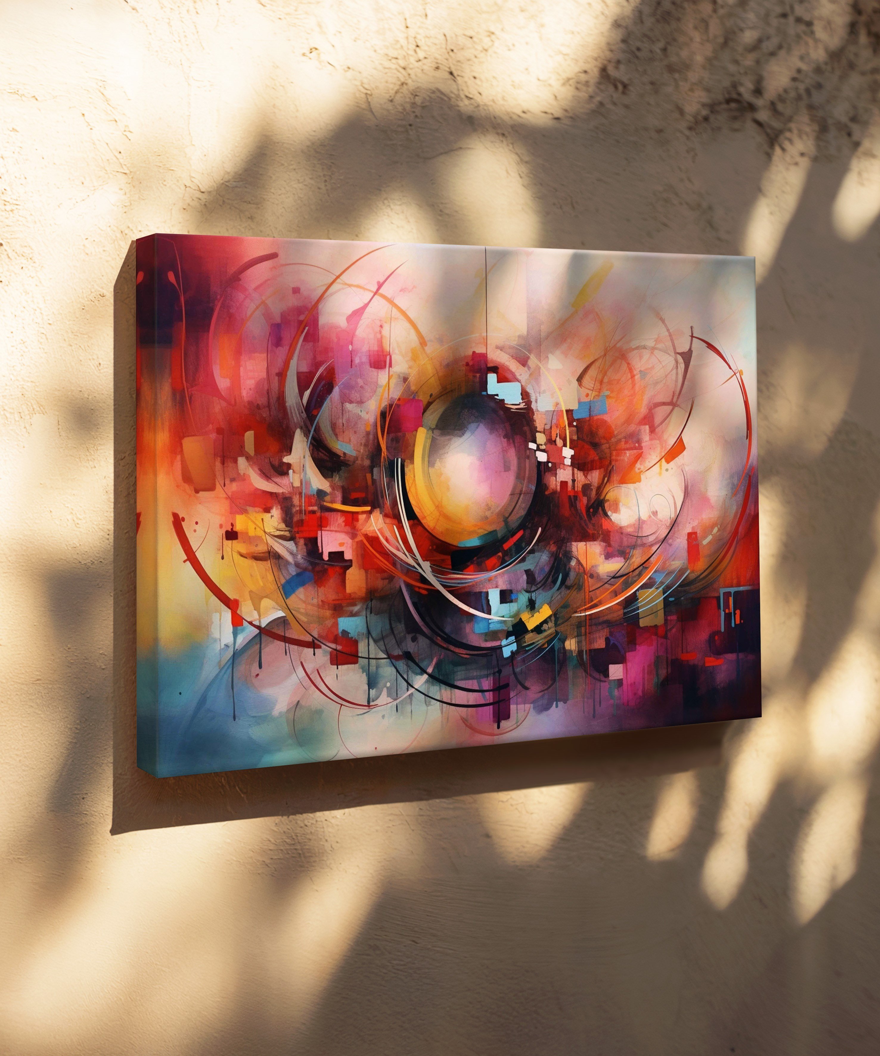 Colorful Focus | Yağlıboya dokulu canvas baskı