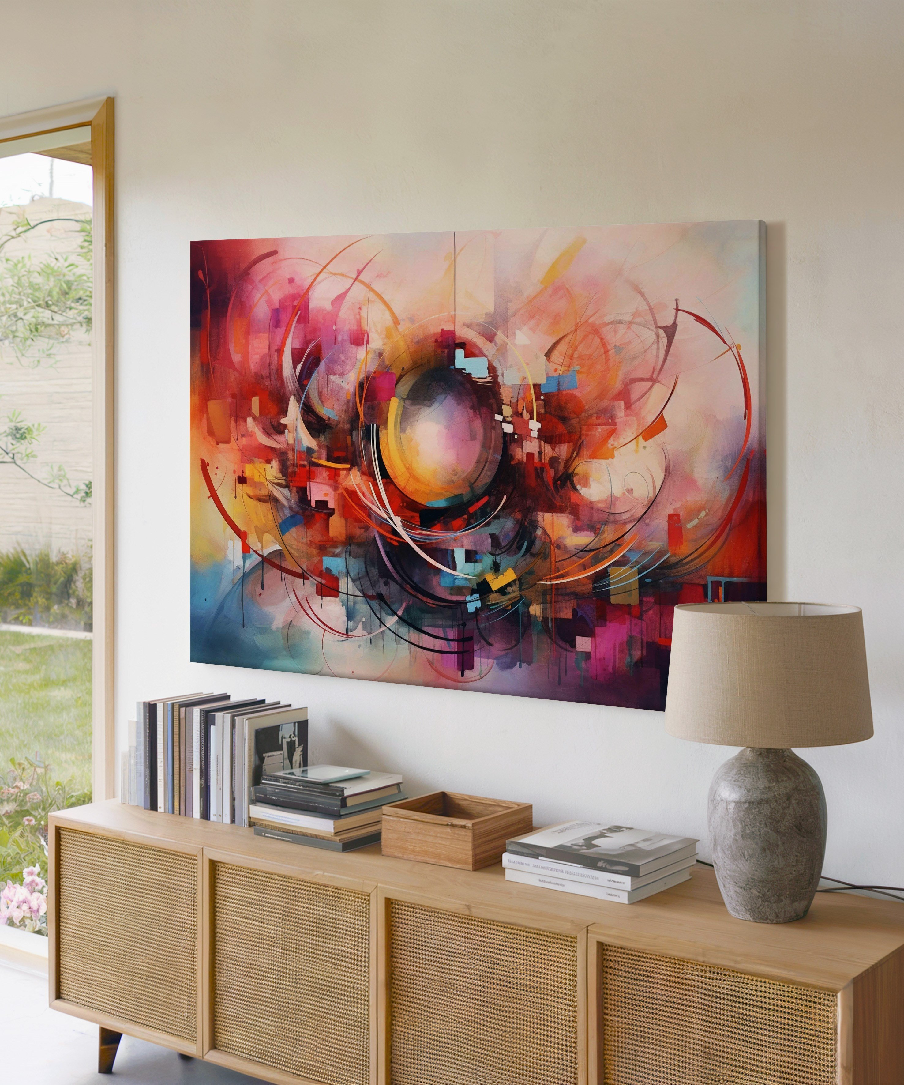 Colorful Focus | Yağlıboya dokulu canvas baskı