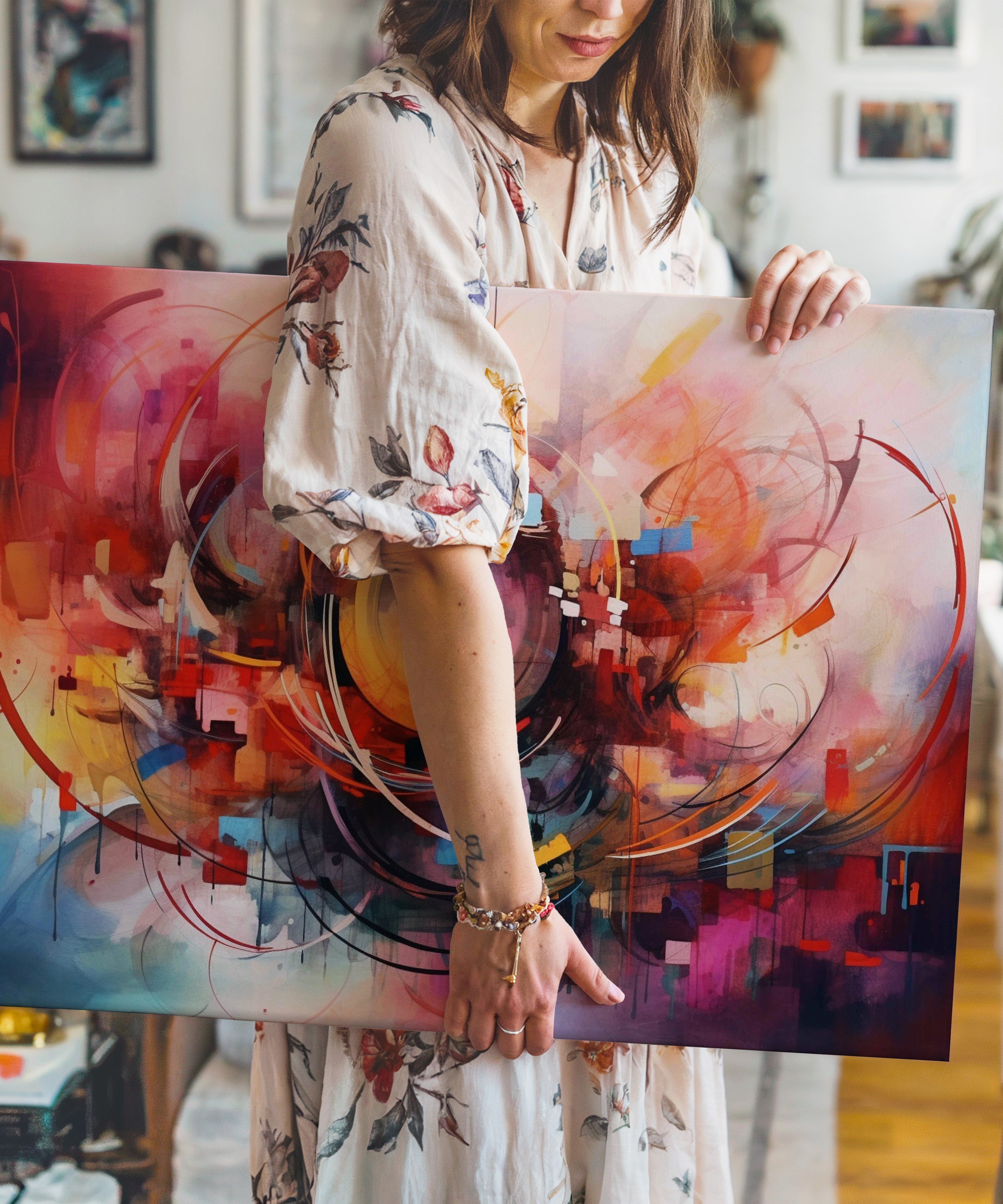 Colorful Focus | Yağlıboya dokulu canvas baskı