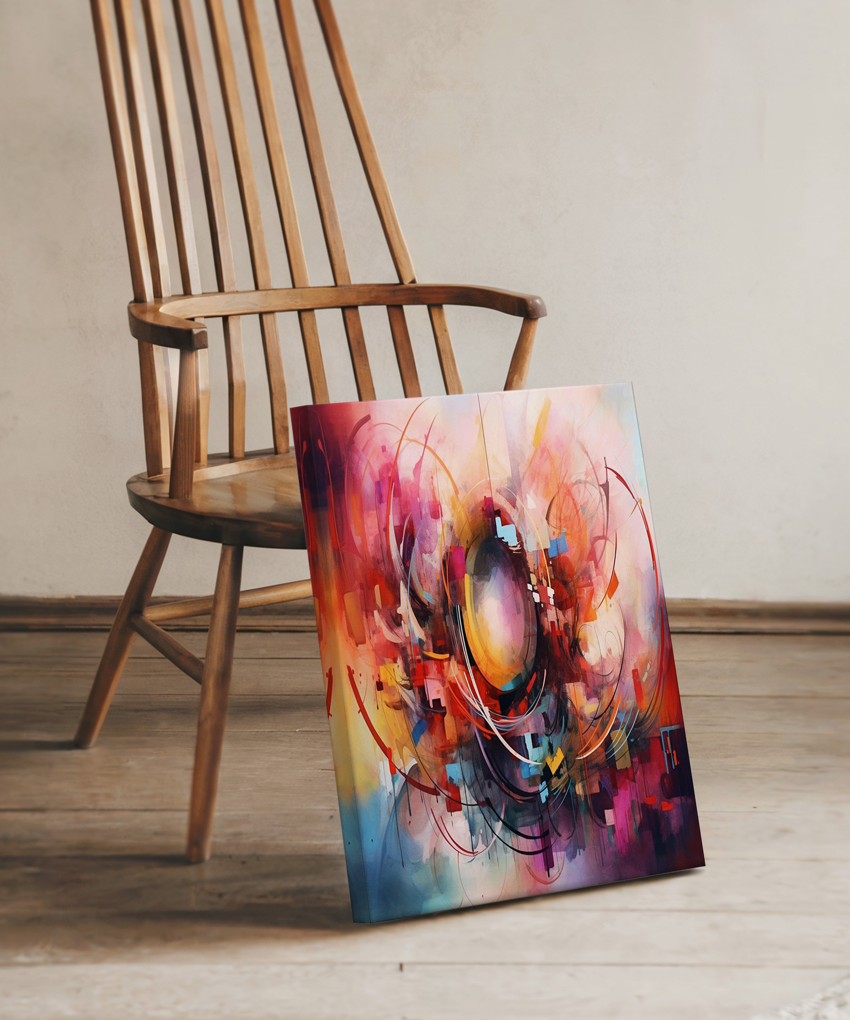 Colorful Focus | Yağlıboya dokulu canvas baskı