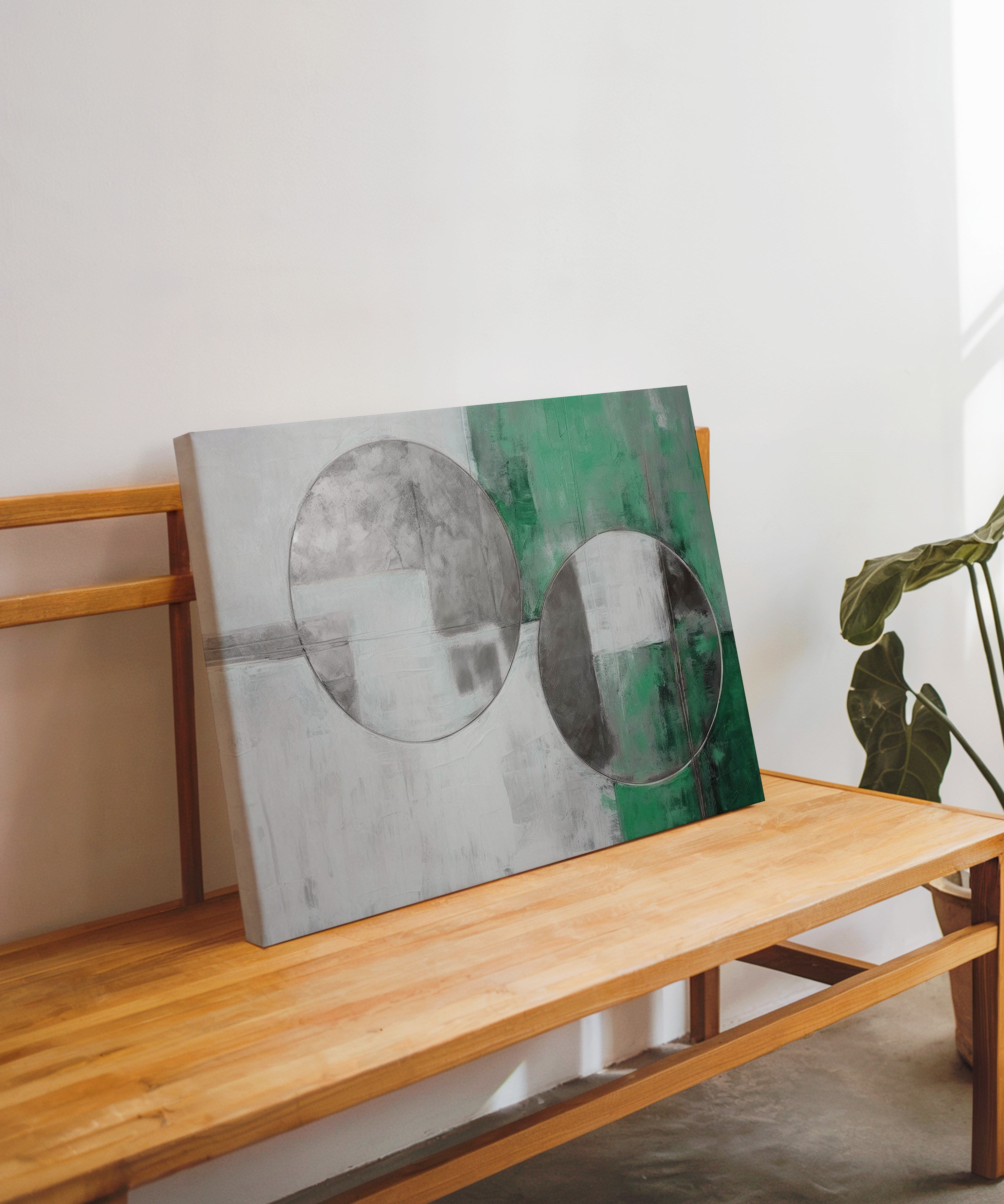 Dairelerarası | Yağlı Boya Dokulu Canvas Baskı