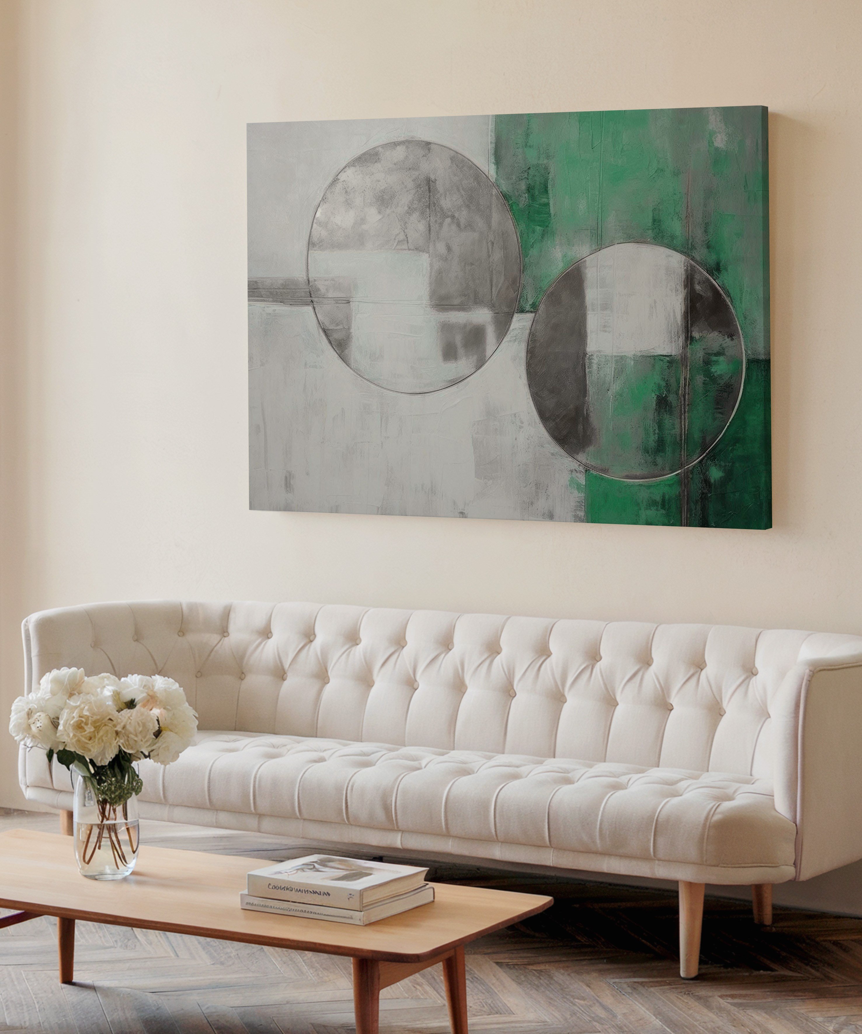 Dairelerarası | Yağlı Boya Dokulu Canvas Baskı