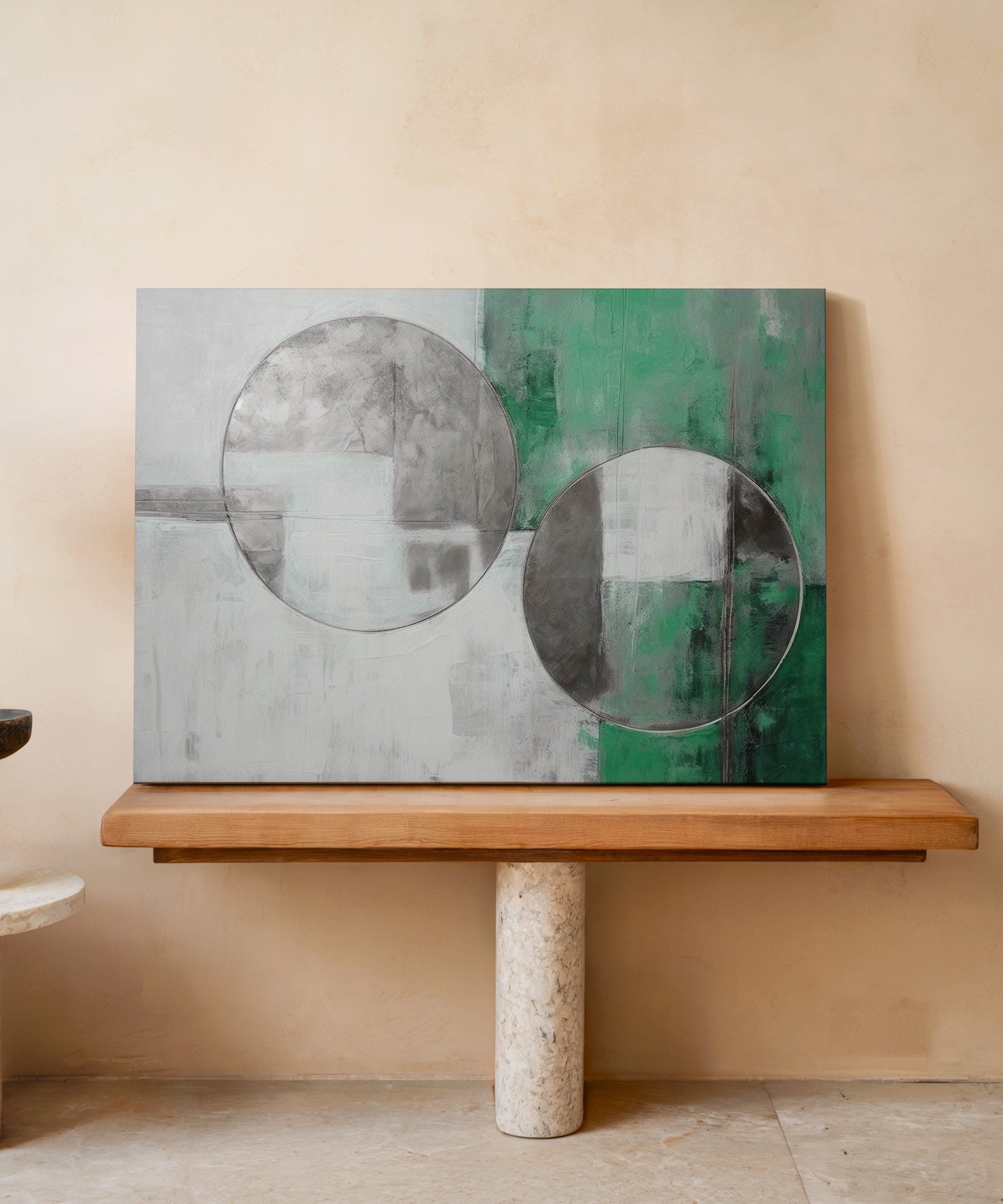 Dairelerarası | Yağlı Boya Dokulu Canvas Baskı