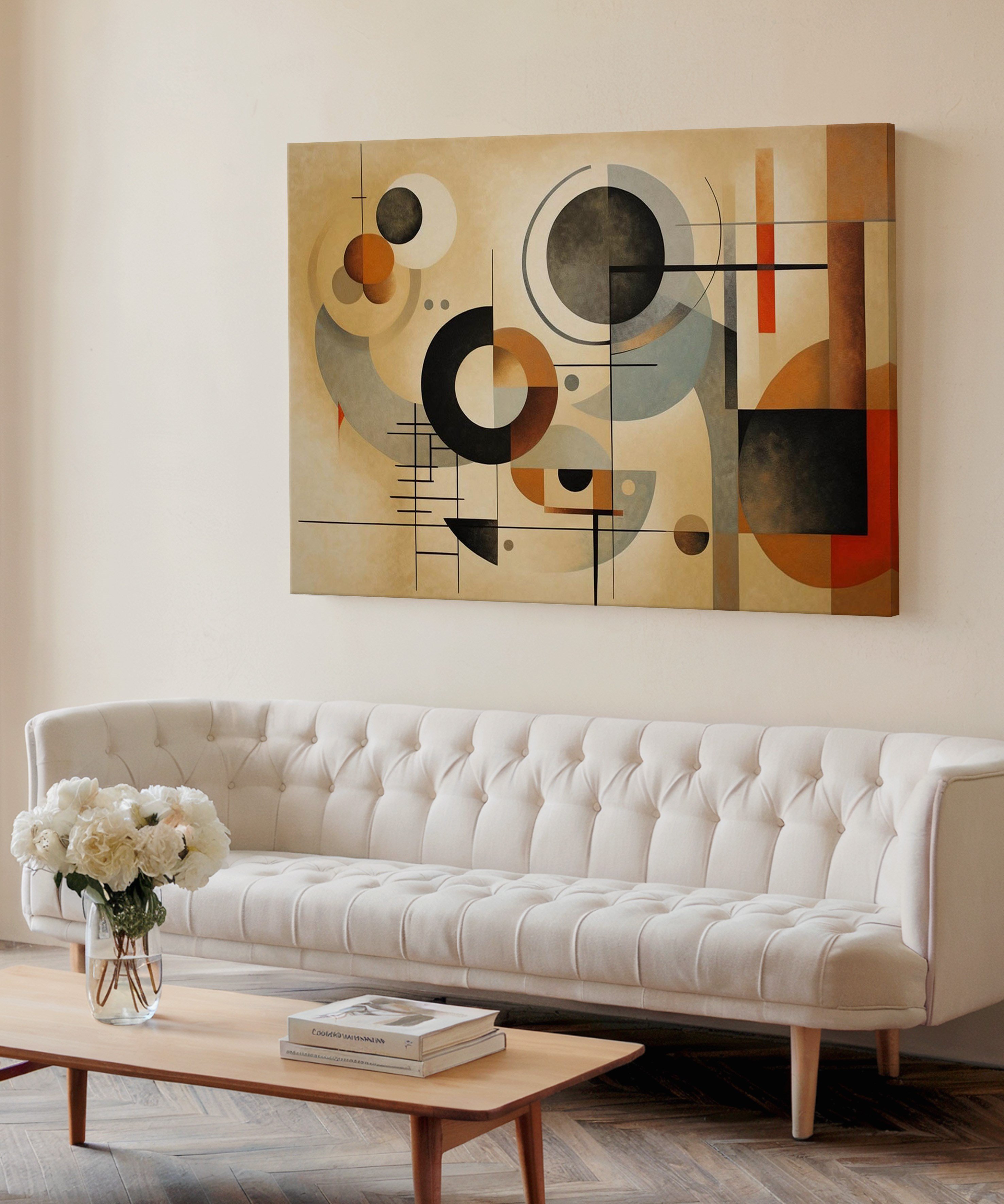 Dairelerin Doğası | Yağlı Boya Dokulu Canvas Baskı