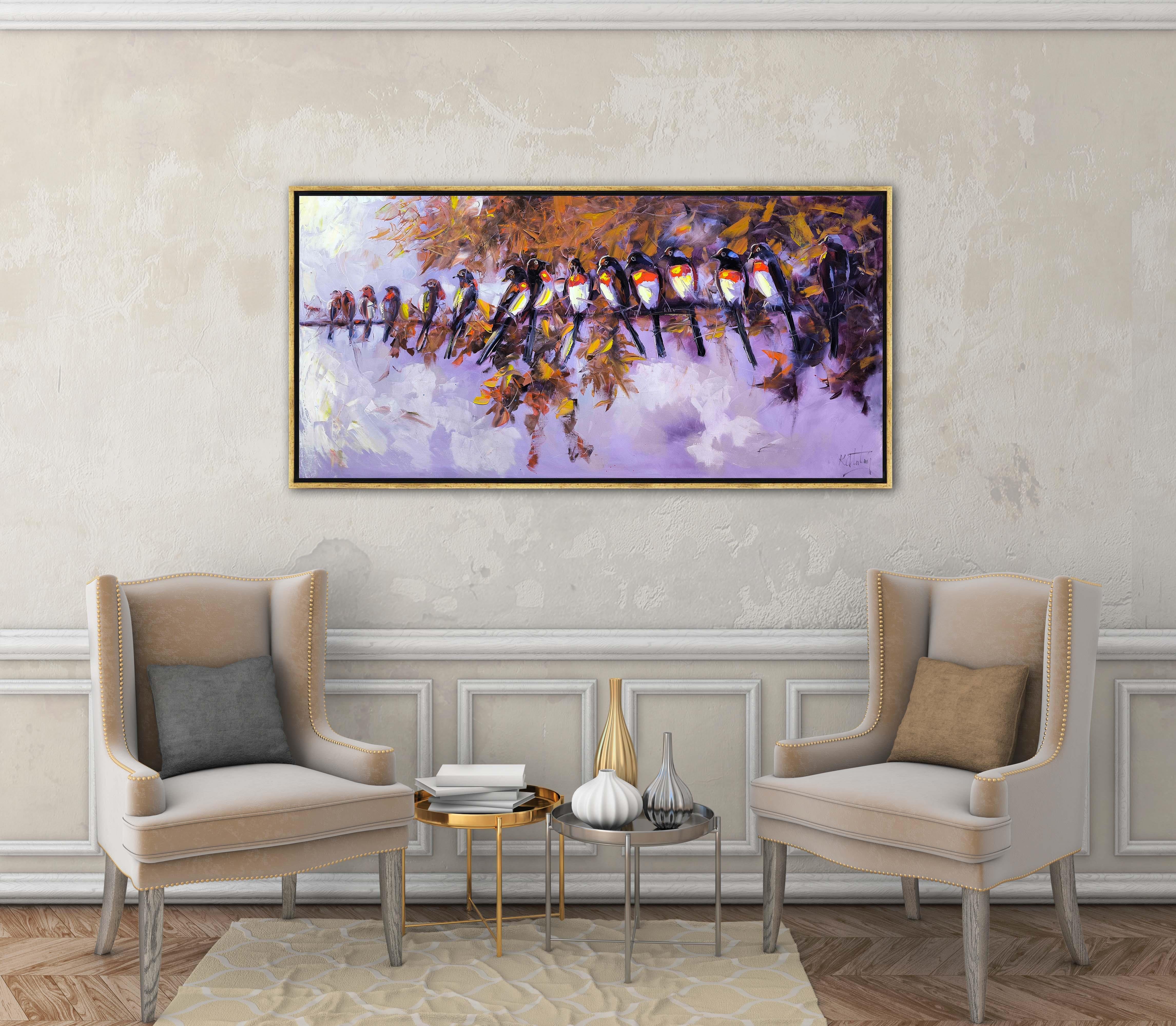 Daldaki kuşların cıvıltısı  | Yağlı Boya Tablo