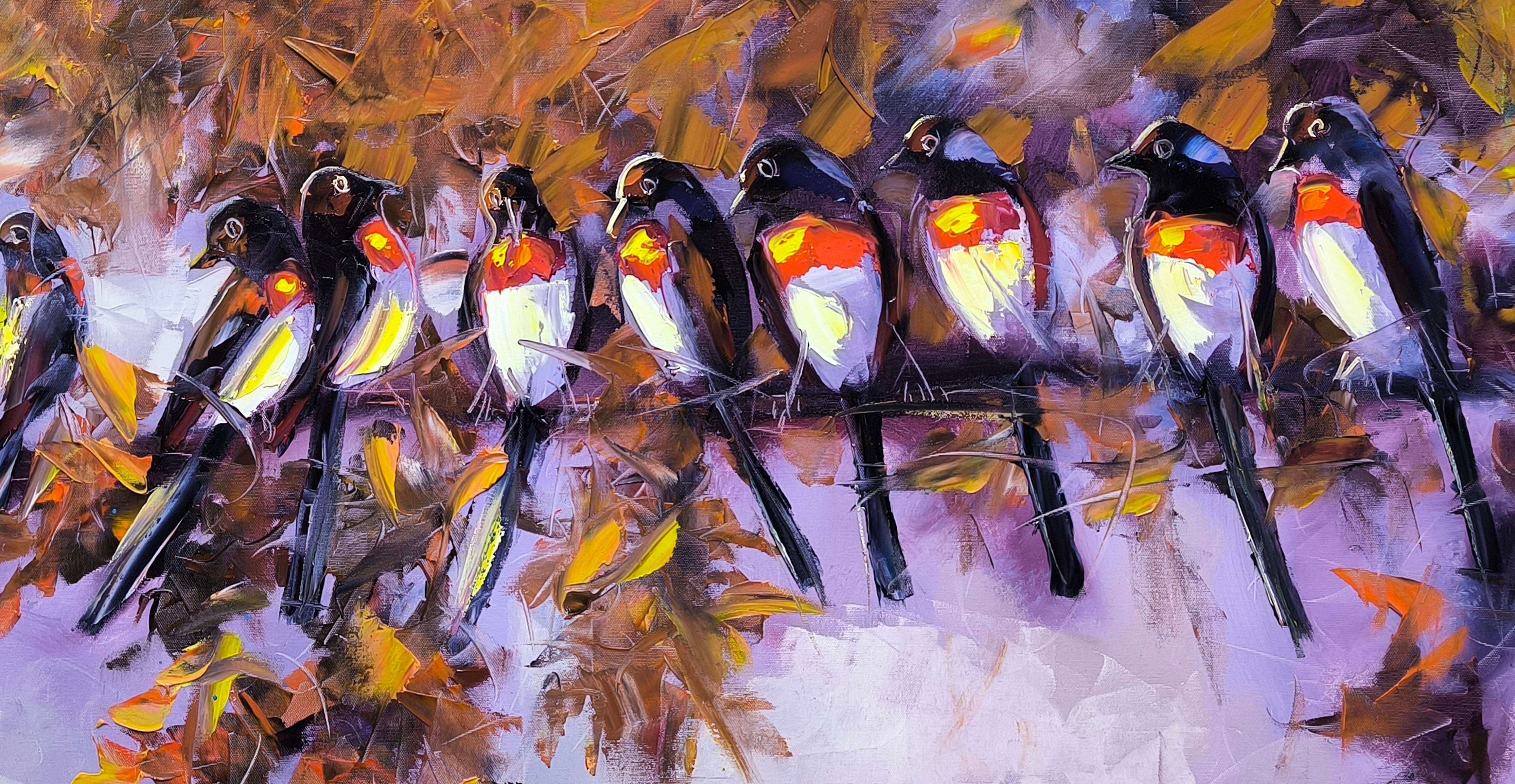 Daldaki kuşların cıvıltısı  | Yağlı Boya Tablo