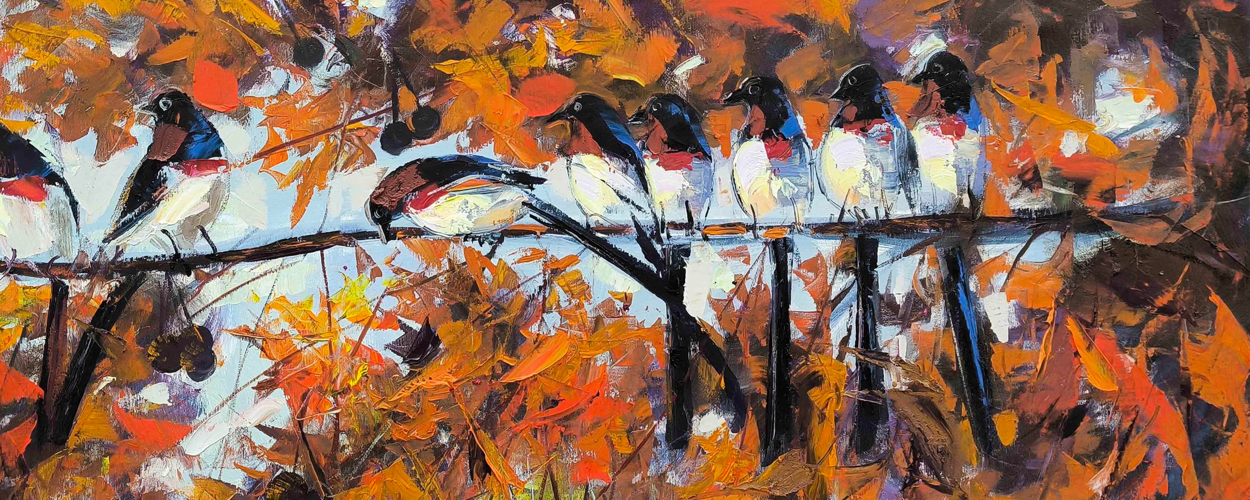 Daldaki Serçeler | Yağlı Boya Tablo