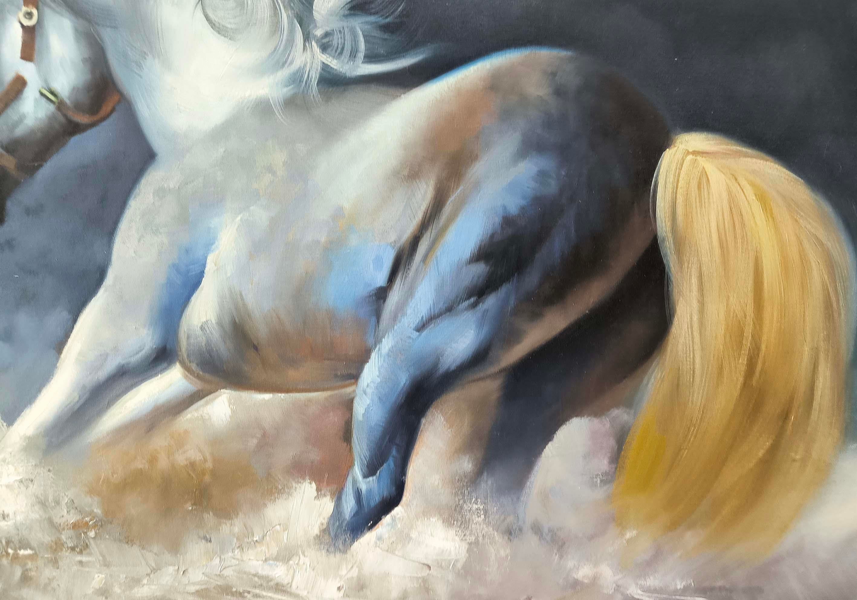 Dalgalarda At | Yağlı Boya Tablo