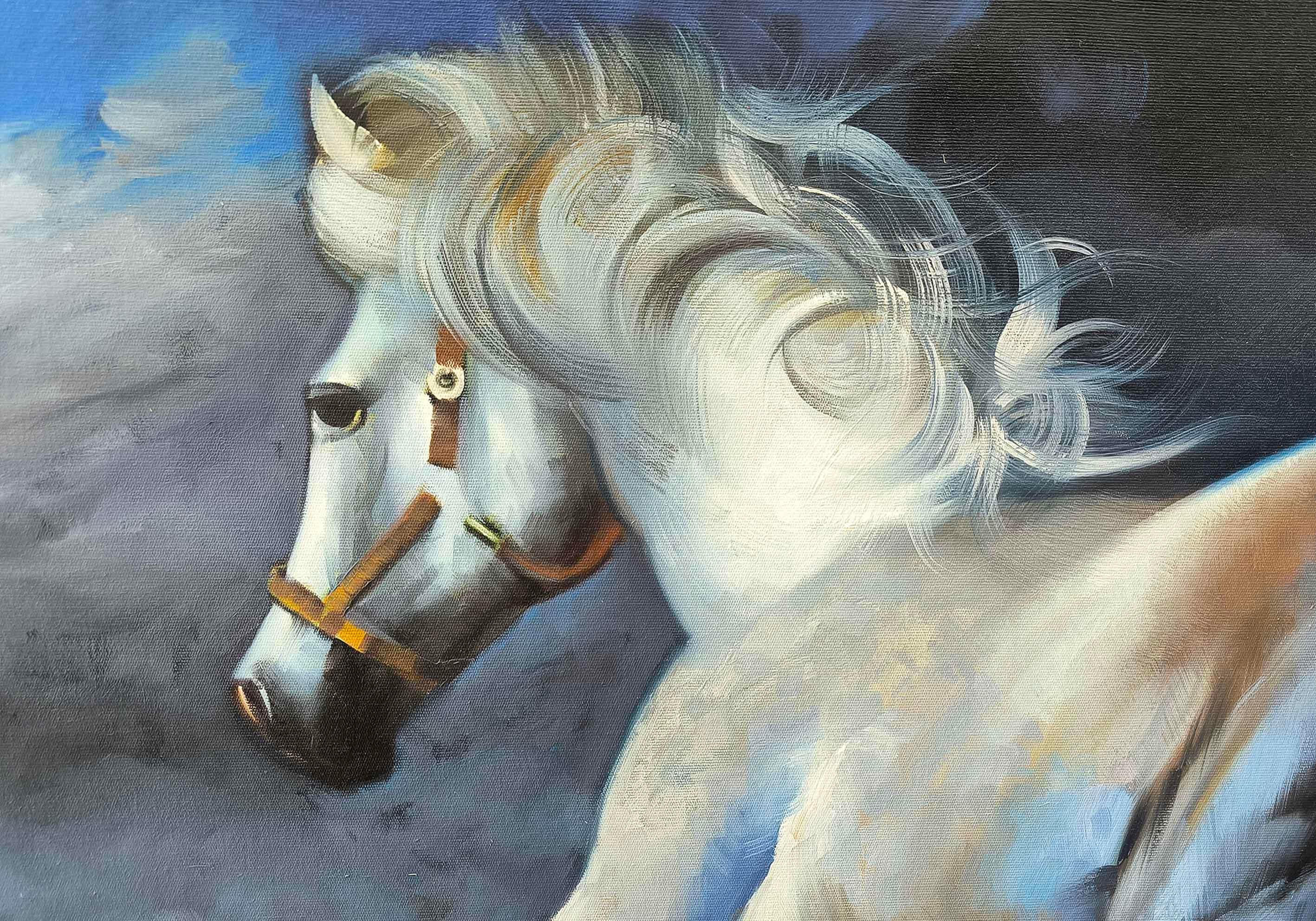 Dalgalarda At | Yağlı Boya Tablo