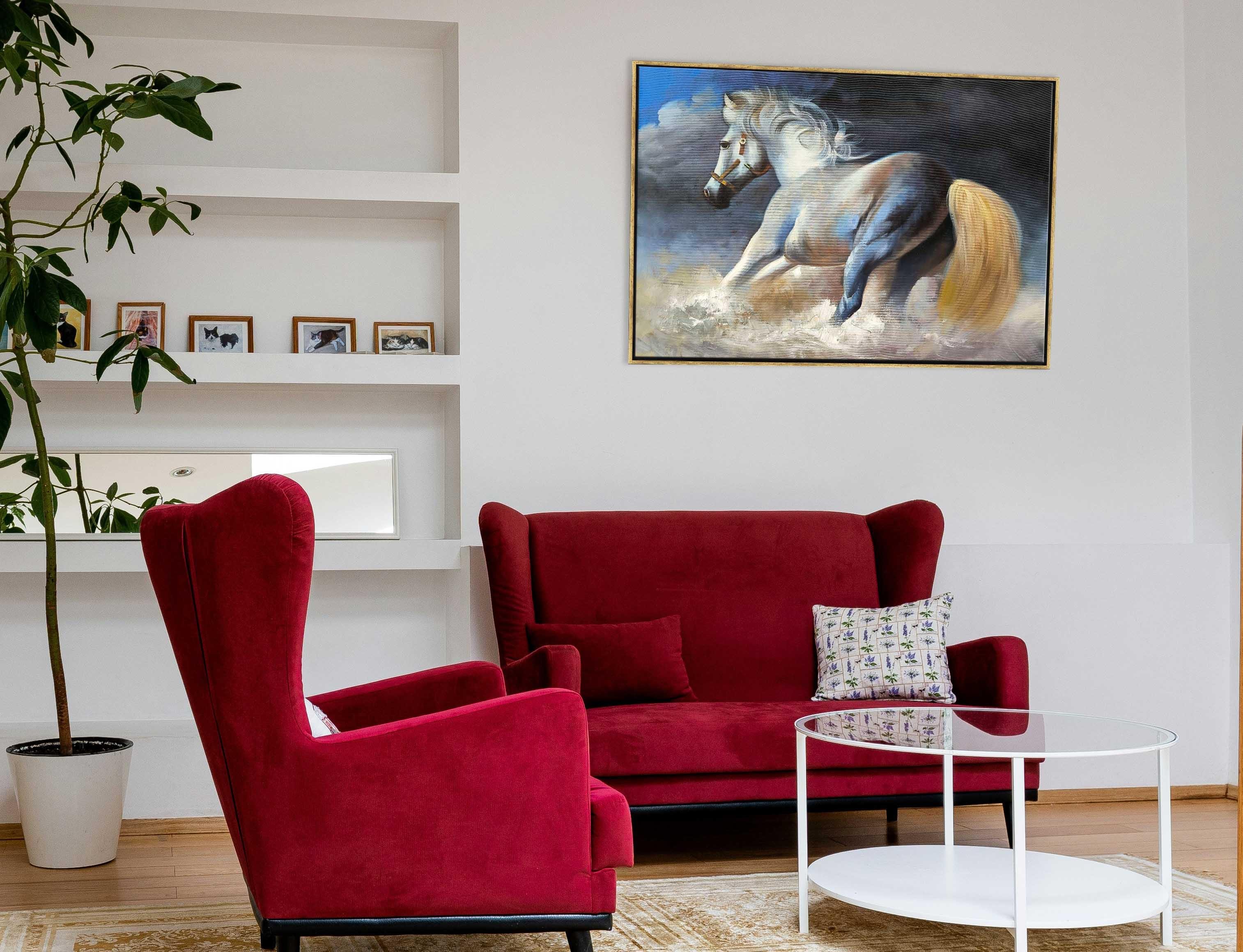 Dalgalarda At | Yağlı Boya Tablo