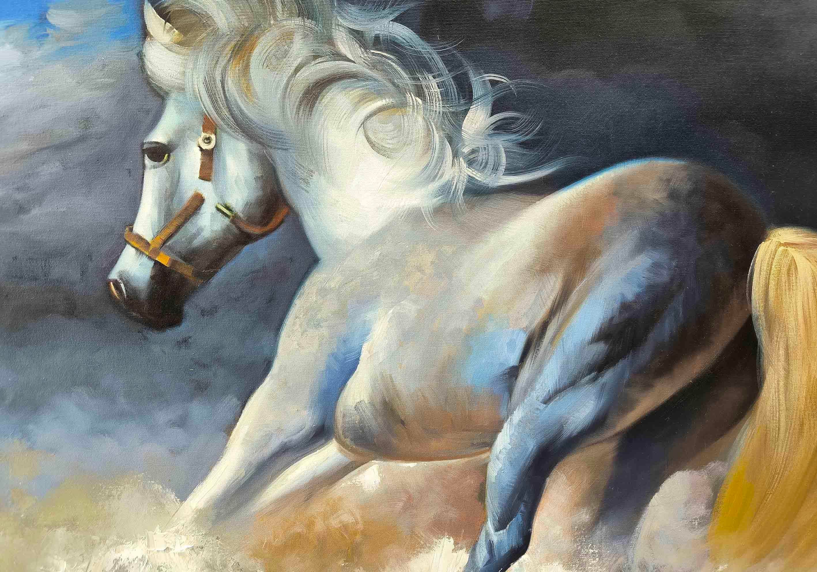 Dalgalarda At | Yağlı Boya Tablo