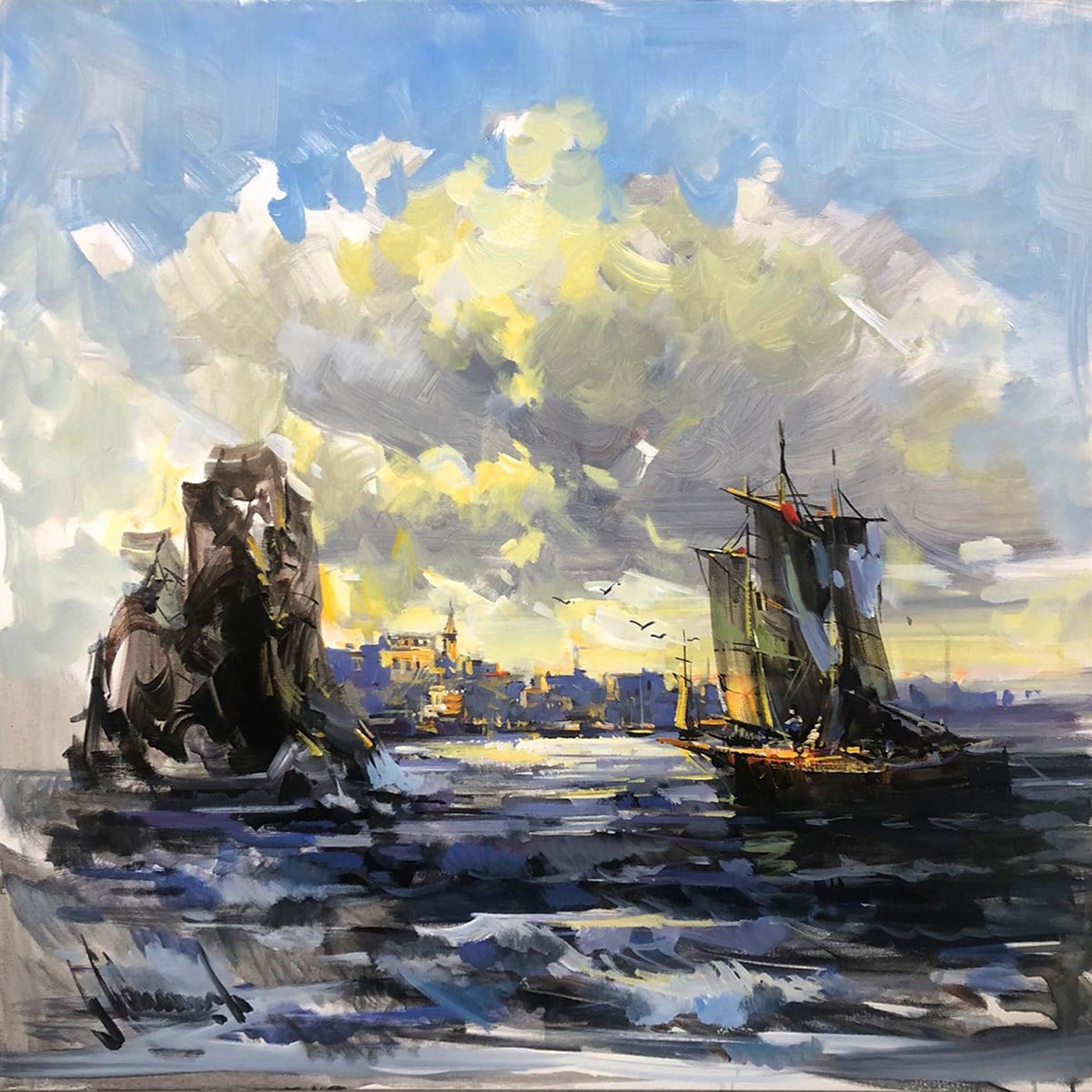 Dalgalı Deniz | Yağlı Boya TabloManzara