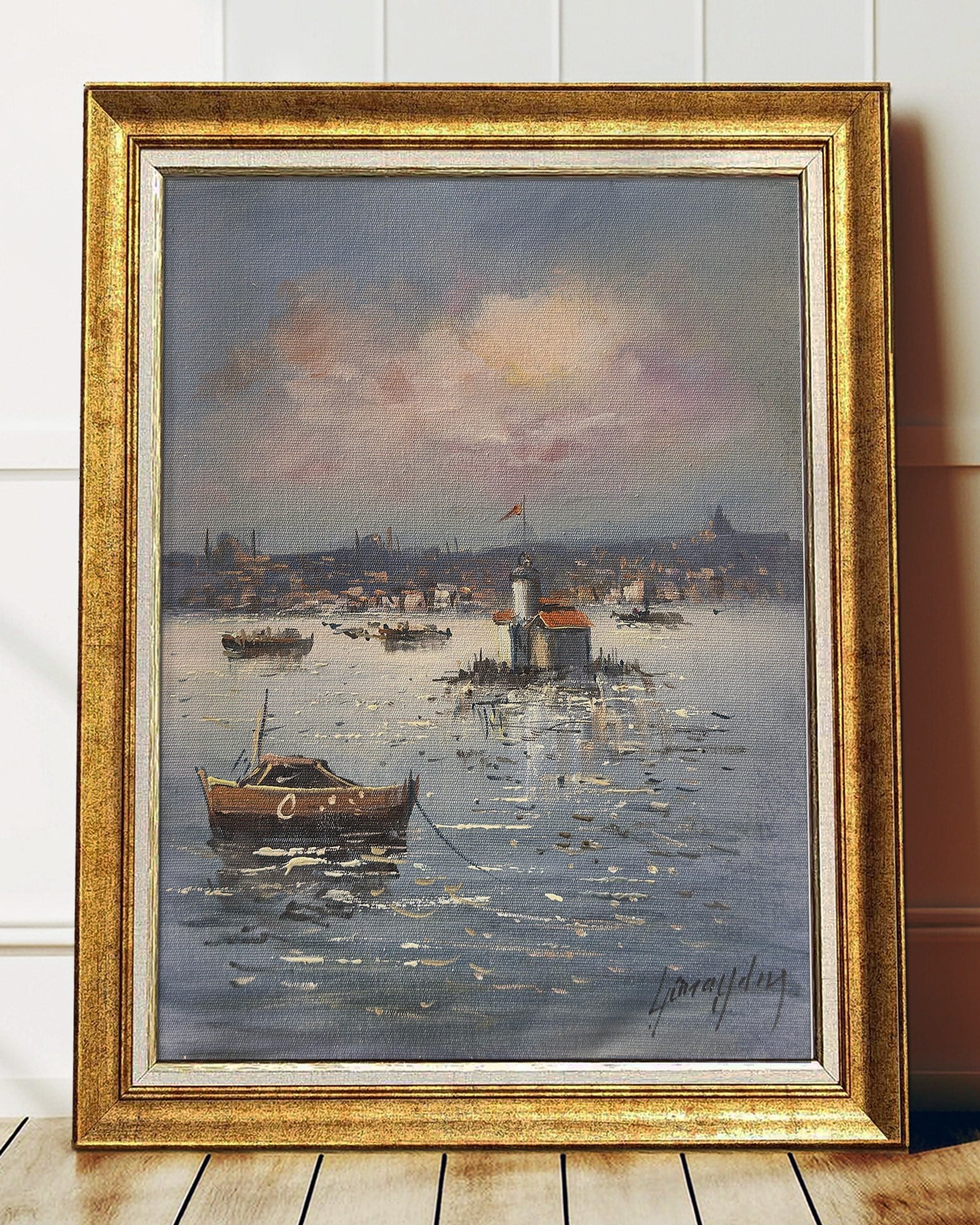 Deniz Üzerinde Fırça İzleri | Yağlı Boya Tablo