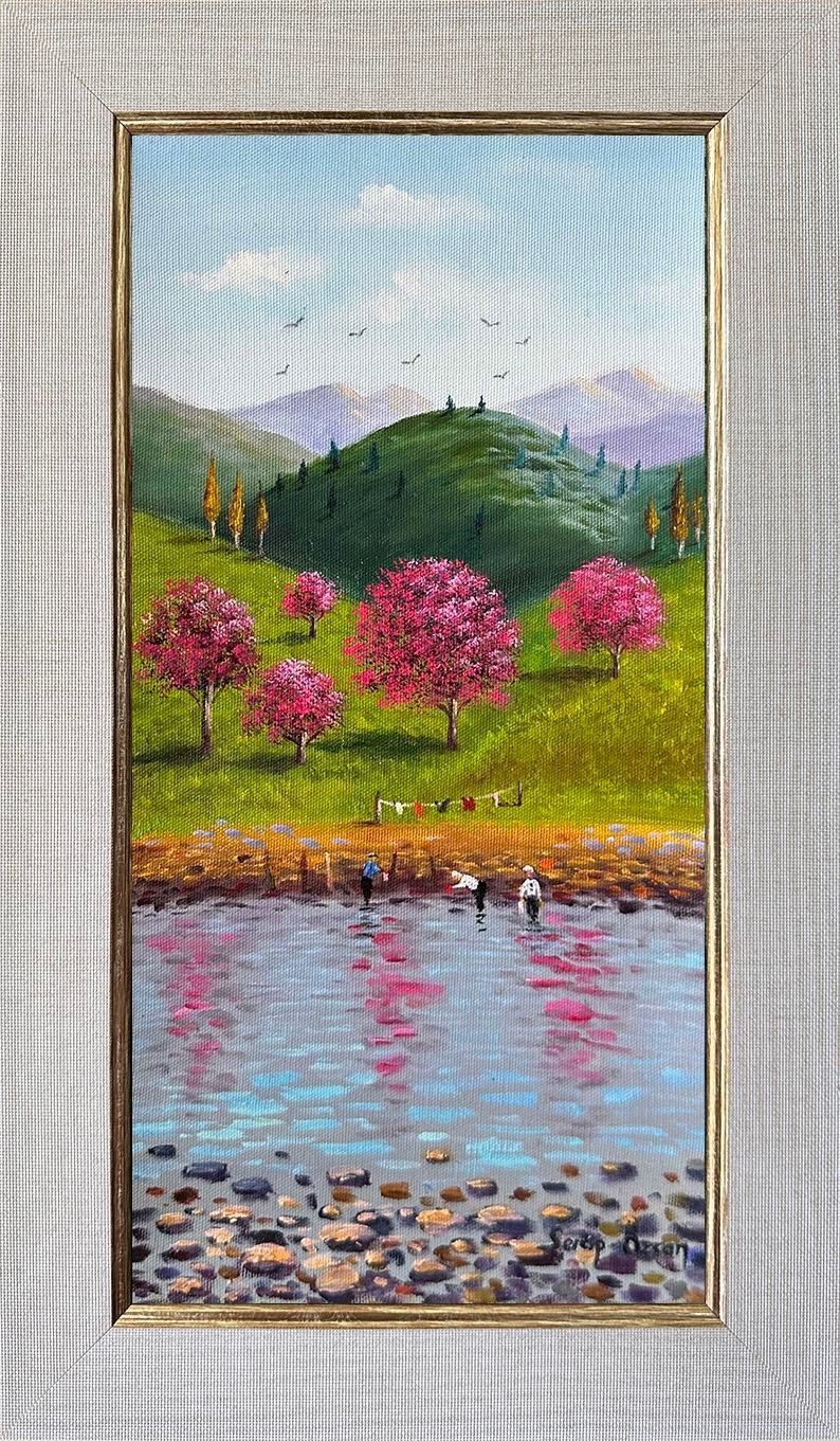 Derede Çamaşır Yıkamak | Yağlı Boya Tablo 