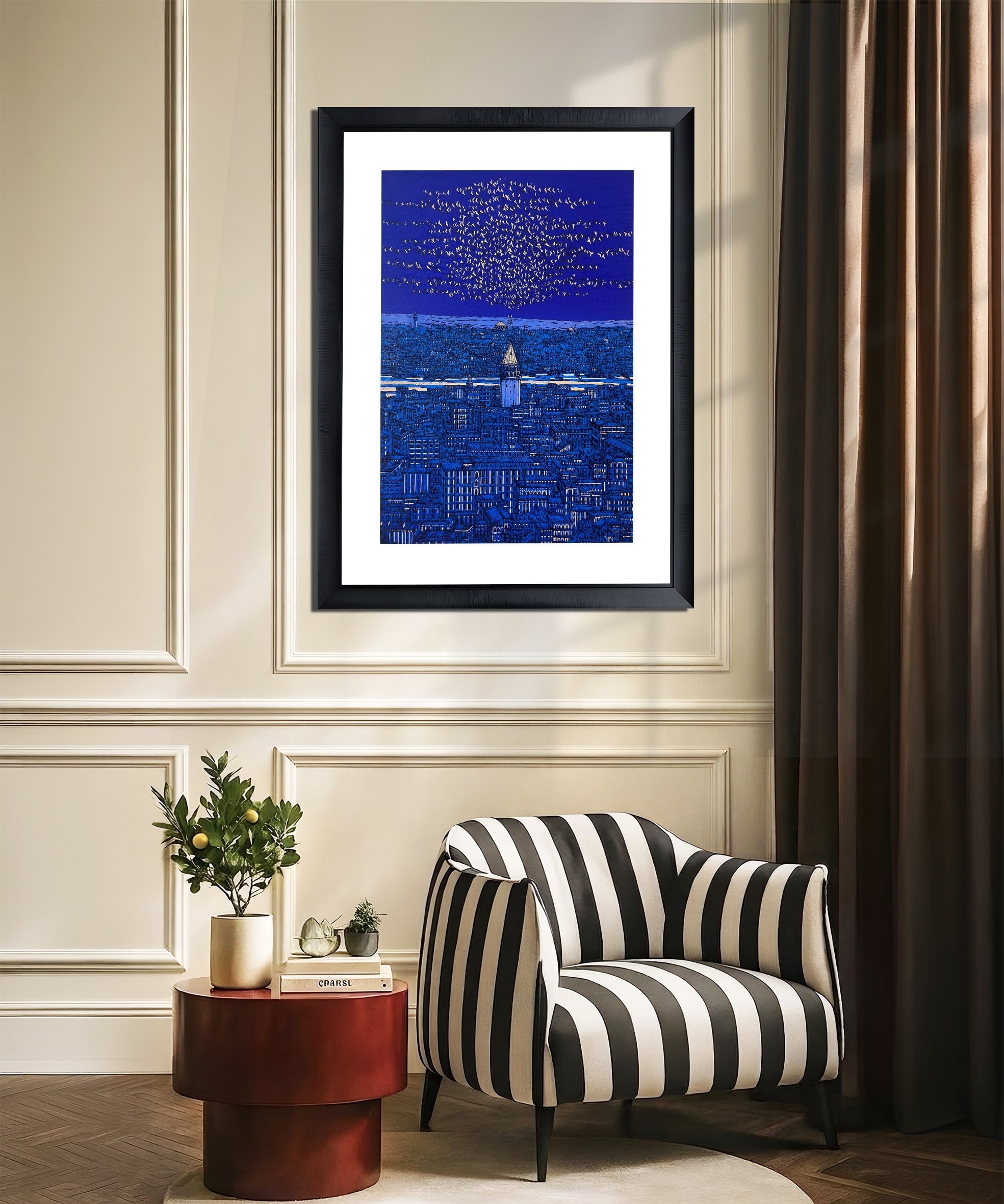 Derin İstanbul Galata ve Kuşlar 7/100  | DEVRİM ERBİL GICLÉE  BASKI