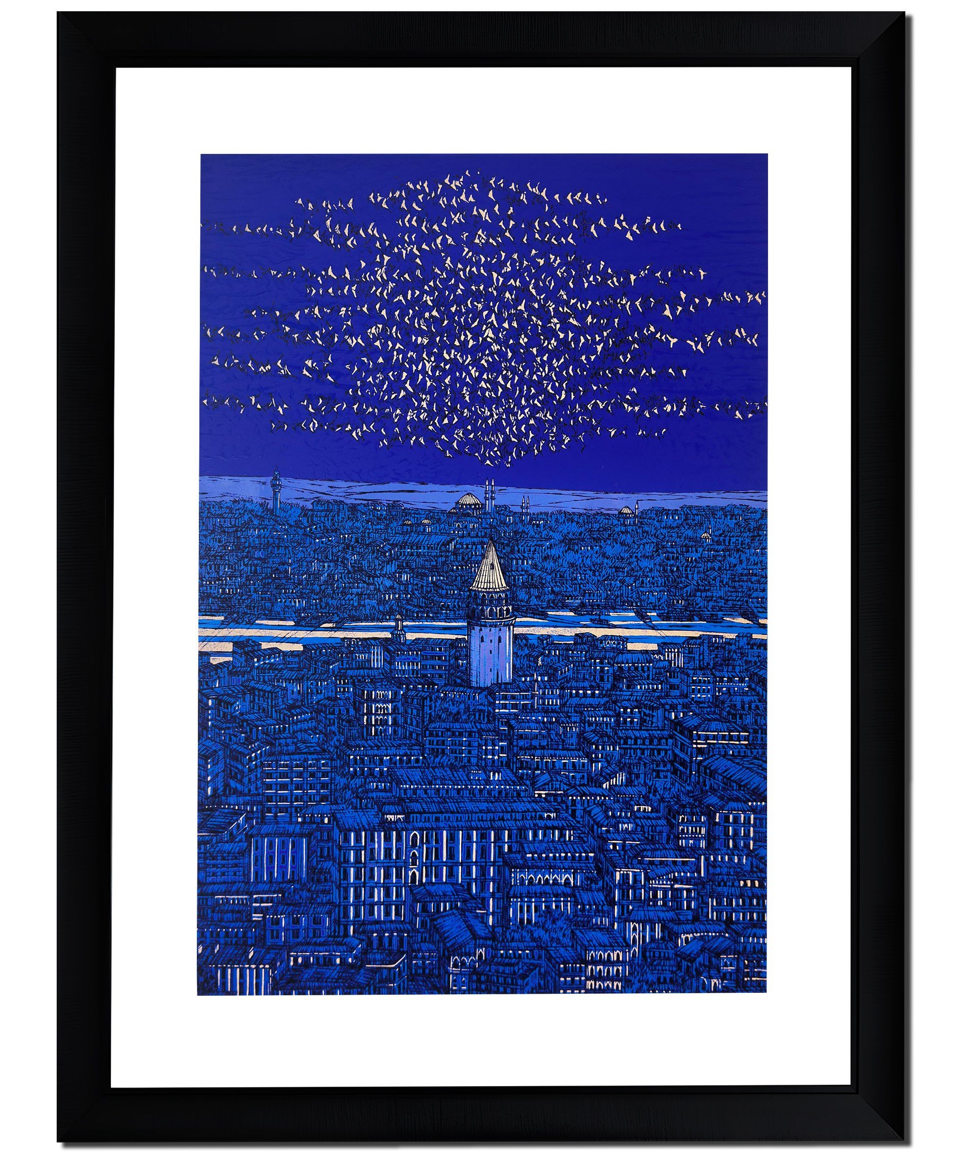 Derin İstanbul Galata ve Kuşlar 7/100  | DEVRİM ERBİL GICLÉE  BASKI