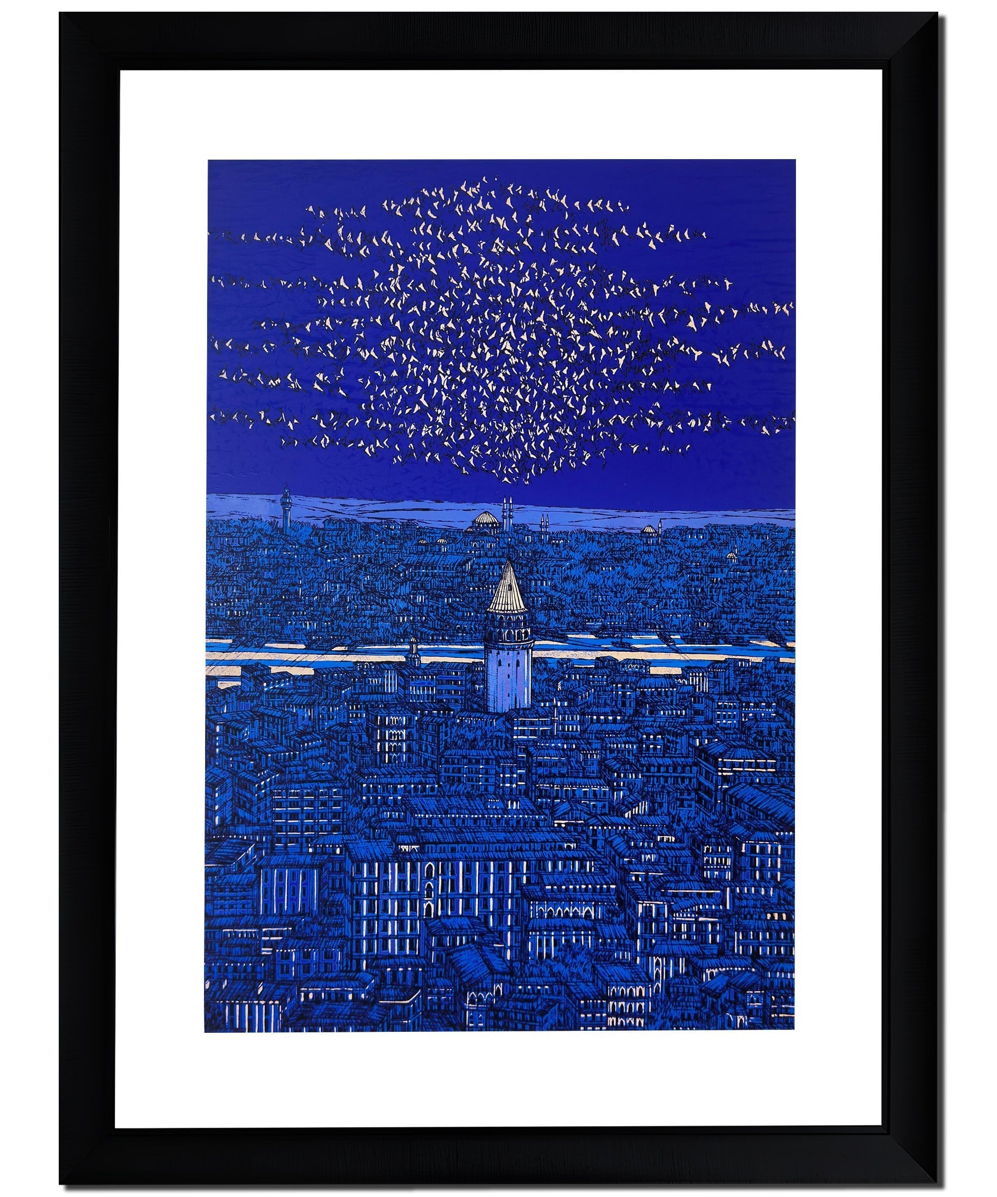 Derin İstanbul Galata ve Kuşlar 7/100  | DEVRİM ERBİL GICLÉE  BASKI