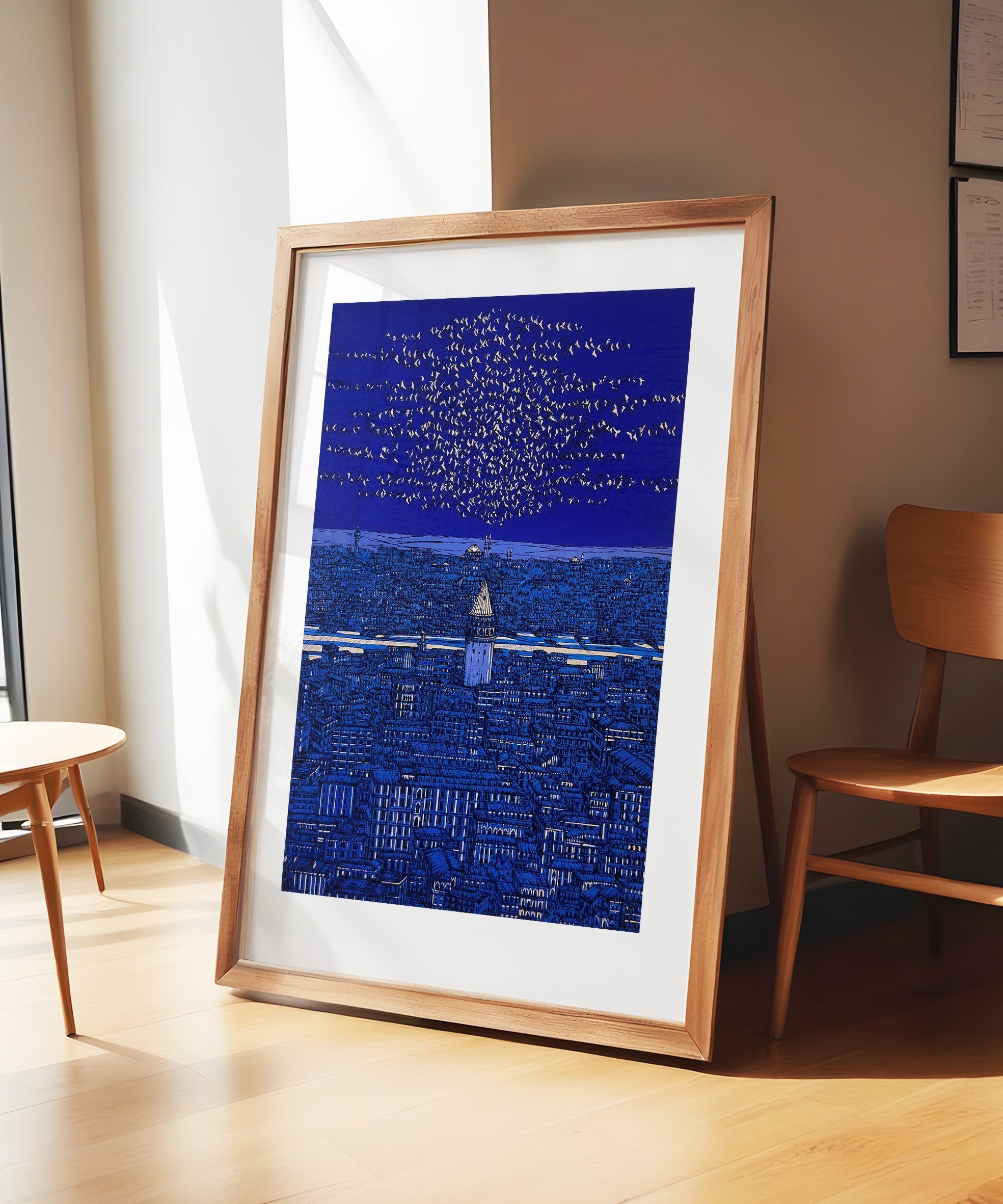 Derin İstanbul Galata ve Kuşlar 7/100  | DEVRİM ERBİL GICLÉE  BASKI