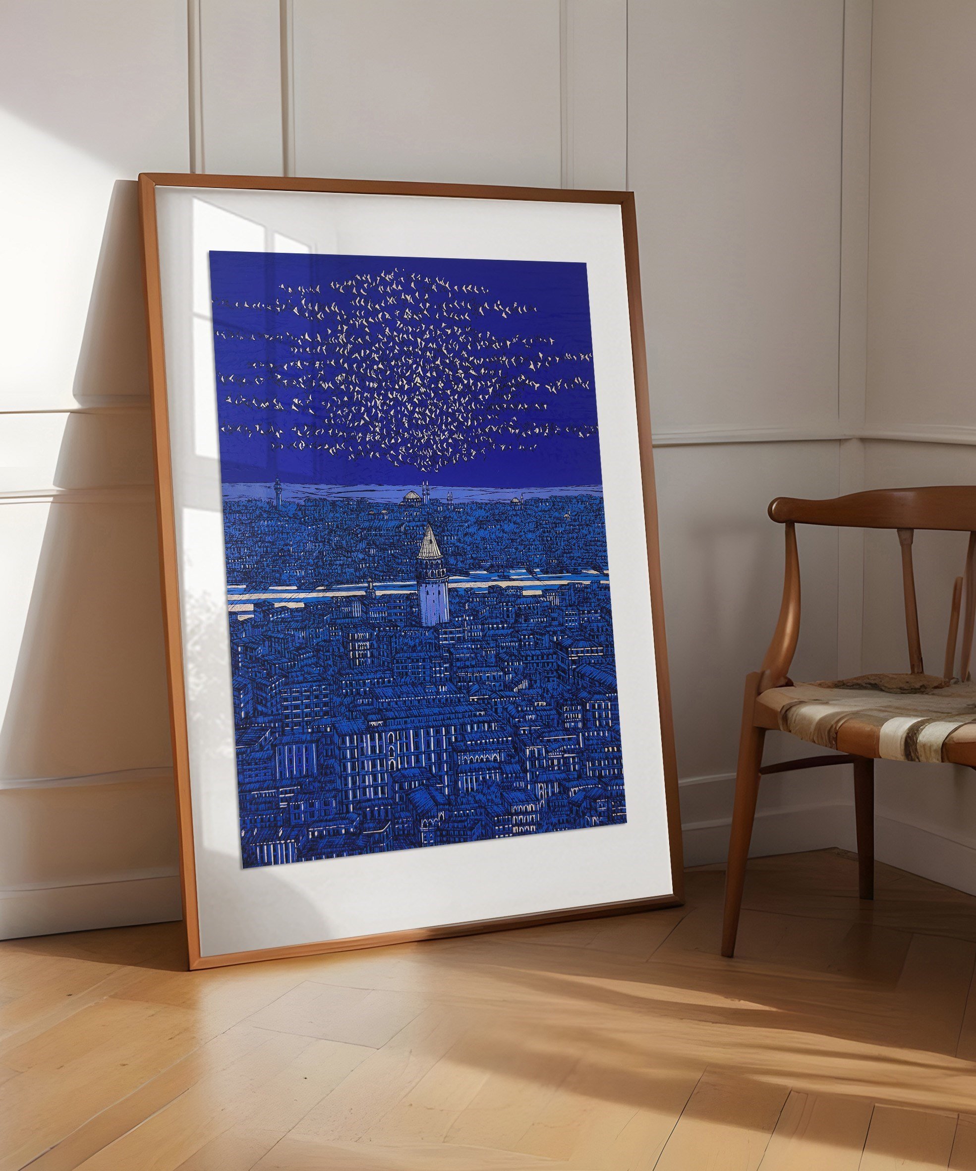 Derin İstanbul Galata ve Kuşlar 7/100  | DEVRİM ERBİL GICLÉE  BASKI