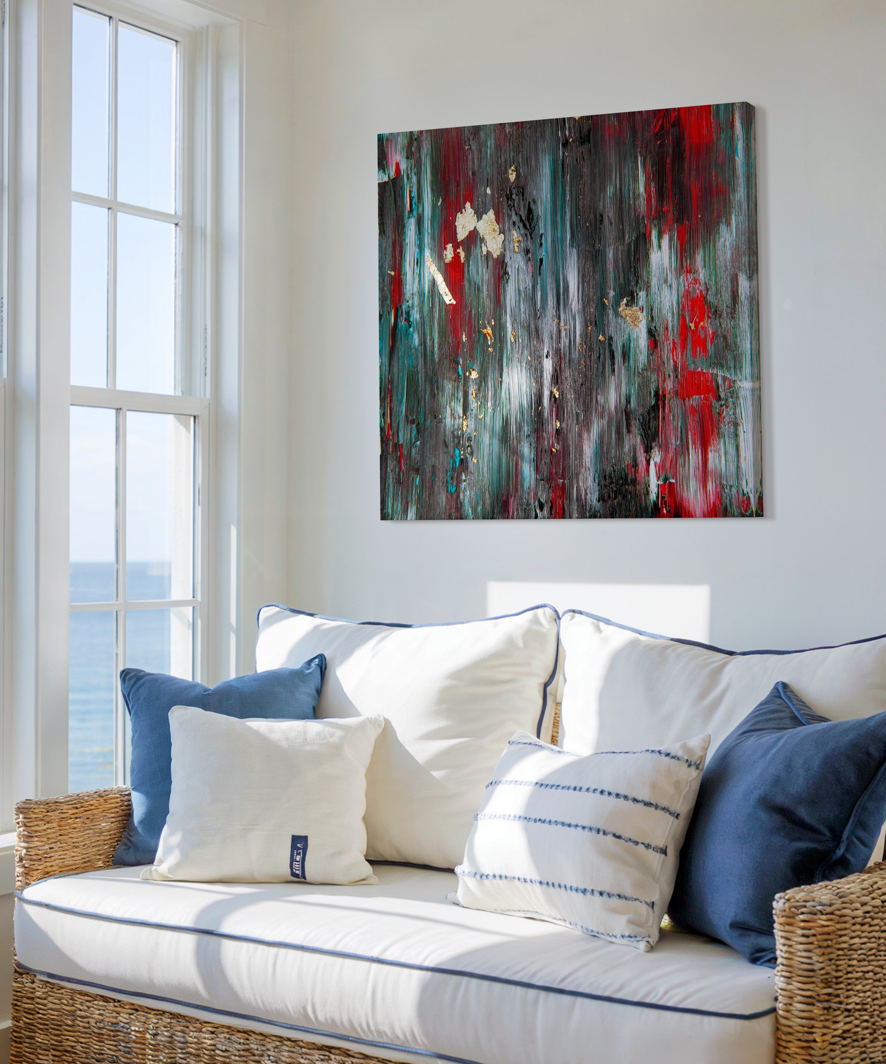 Dikey Geçiş | Yağlıboya dokulu canvas baskı