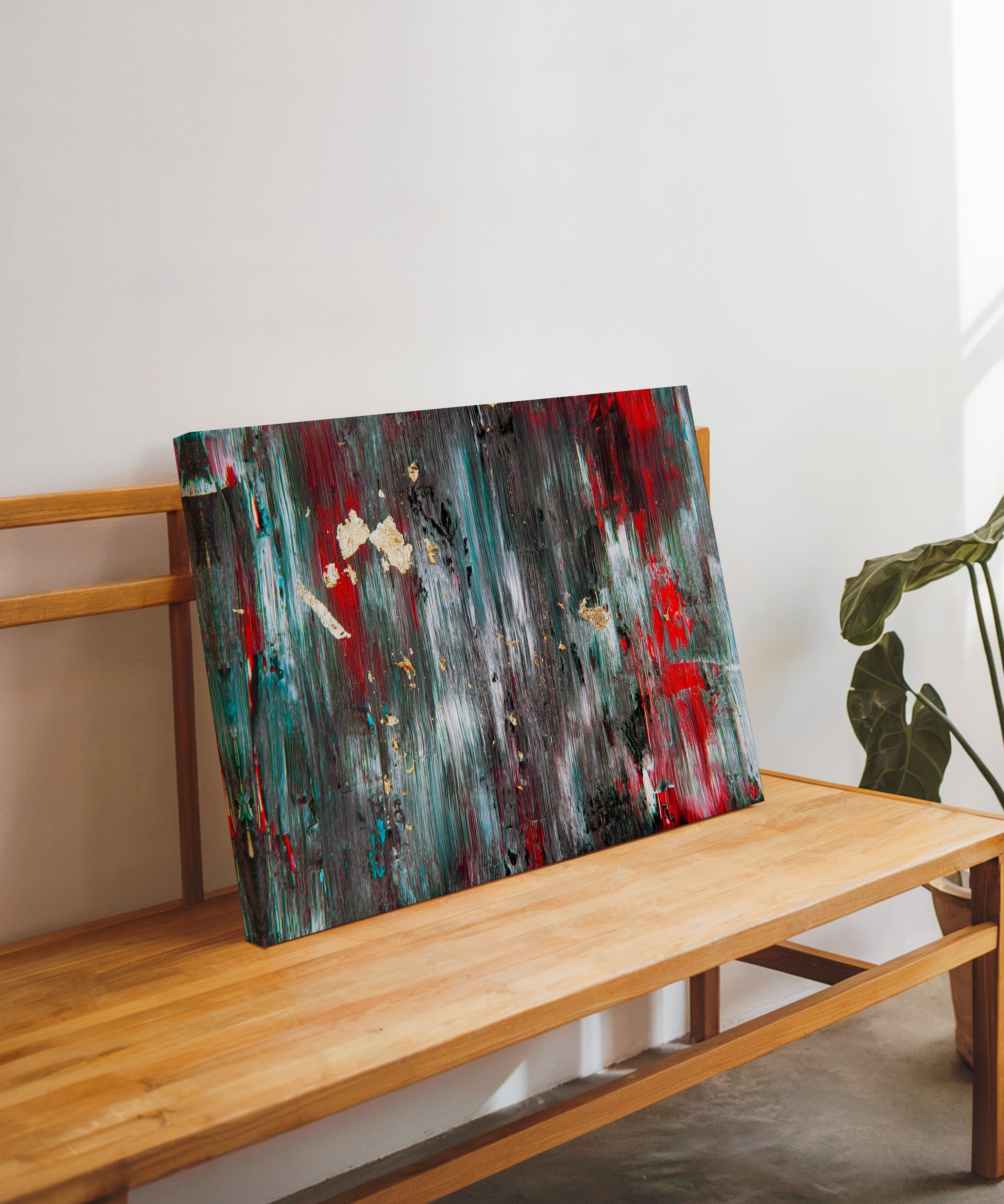 Dikey Geçiş | Yağlıboya dokulu canvas baskı