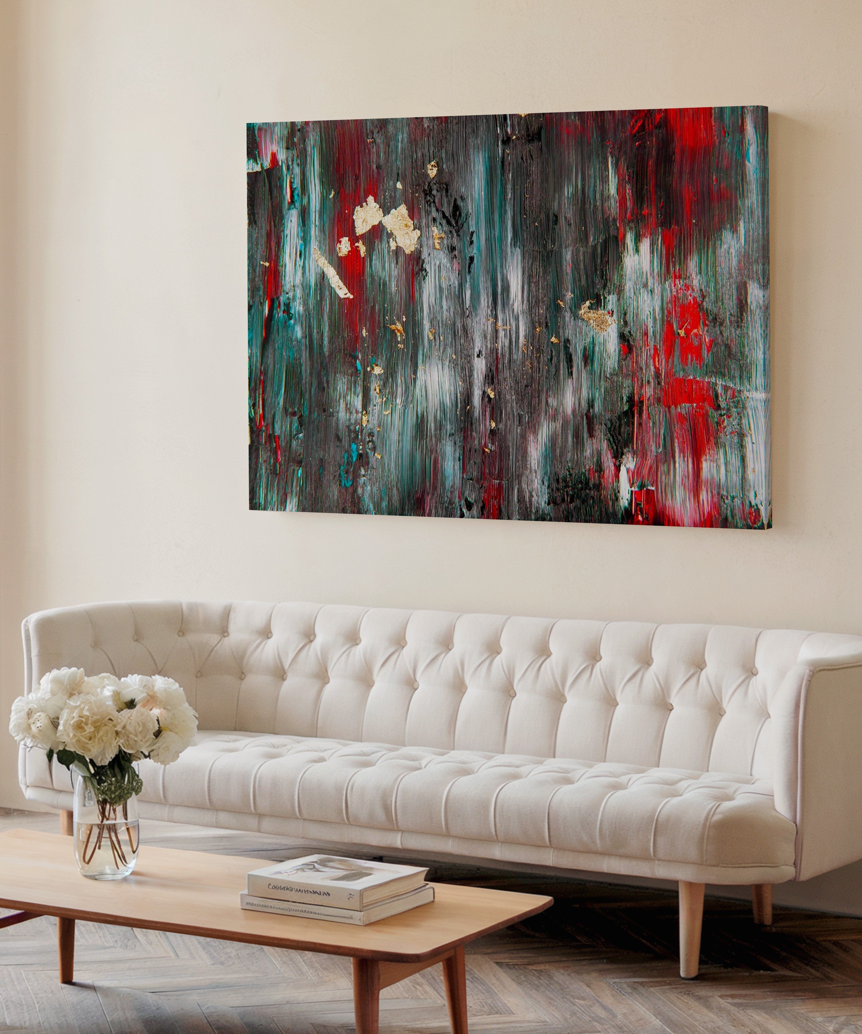 Dikey Geçiş | Yağlıboya dokulu canvas baskı