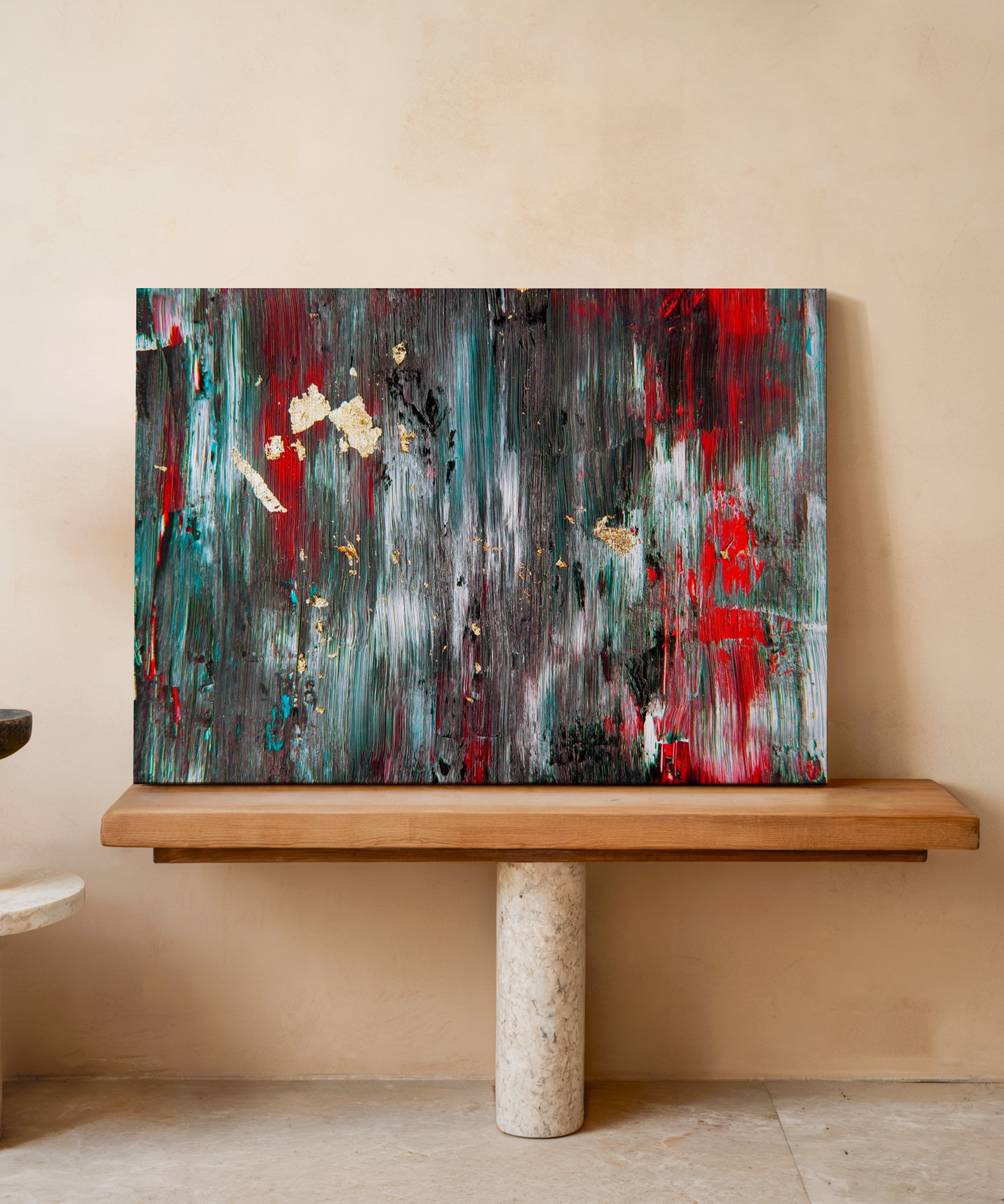 Dikey Geçiş | Yağlıboya dokulu canvas baskı