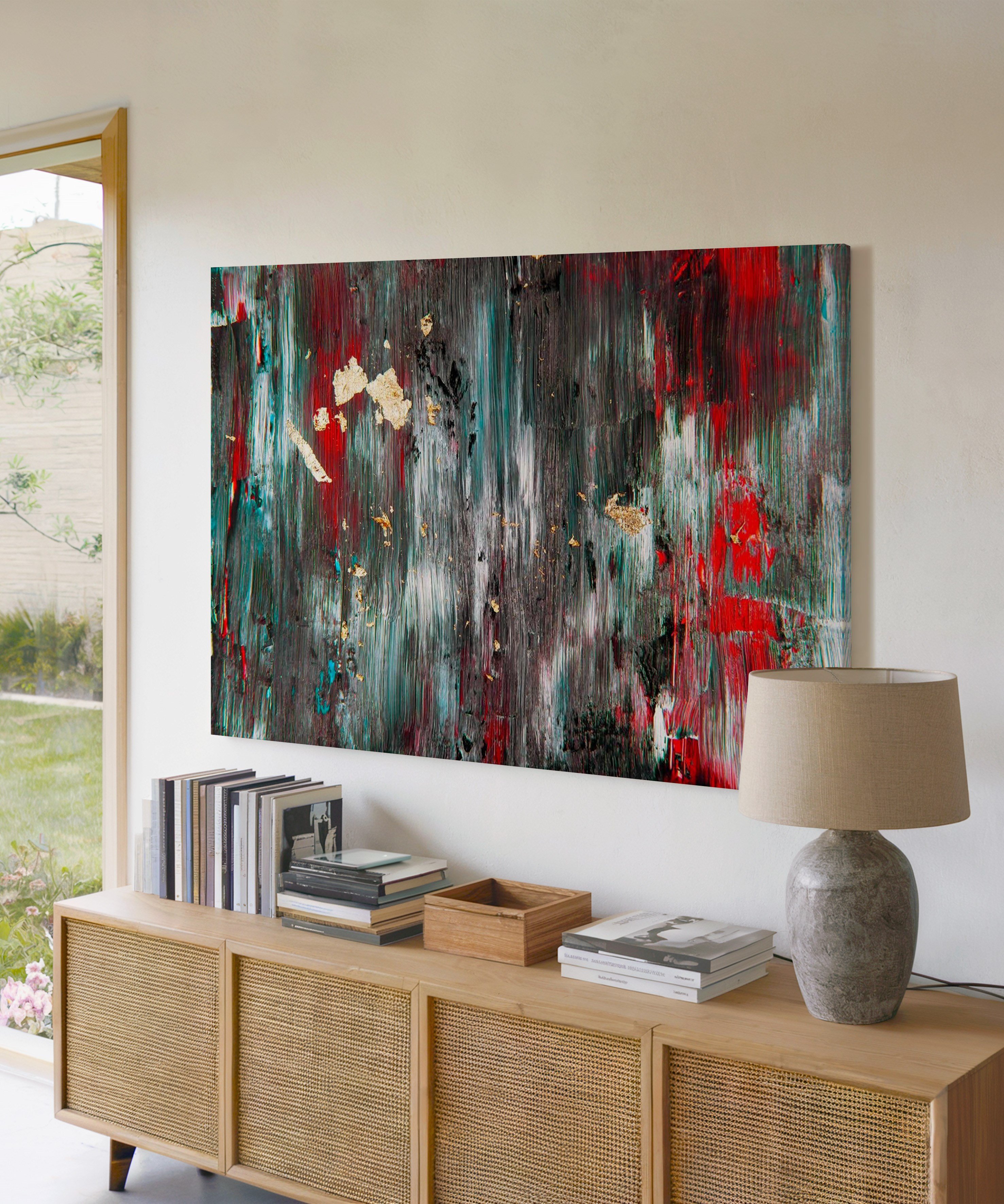 Dikey Geçiş | Yağlıboya dokulu canvas baskı