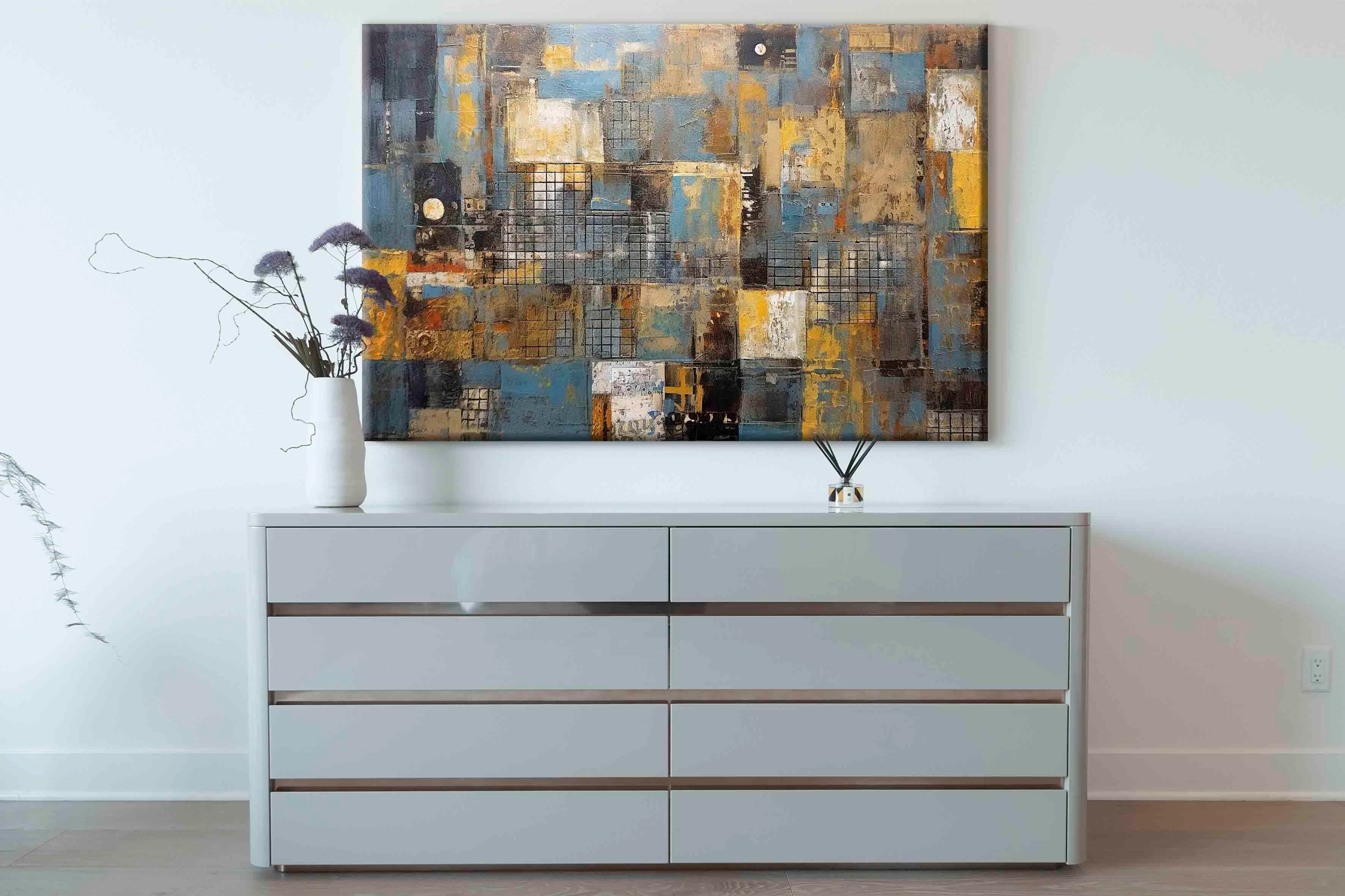 Dinamik Füzyon | Yağlıboya dokulu canvas baskı