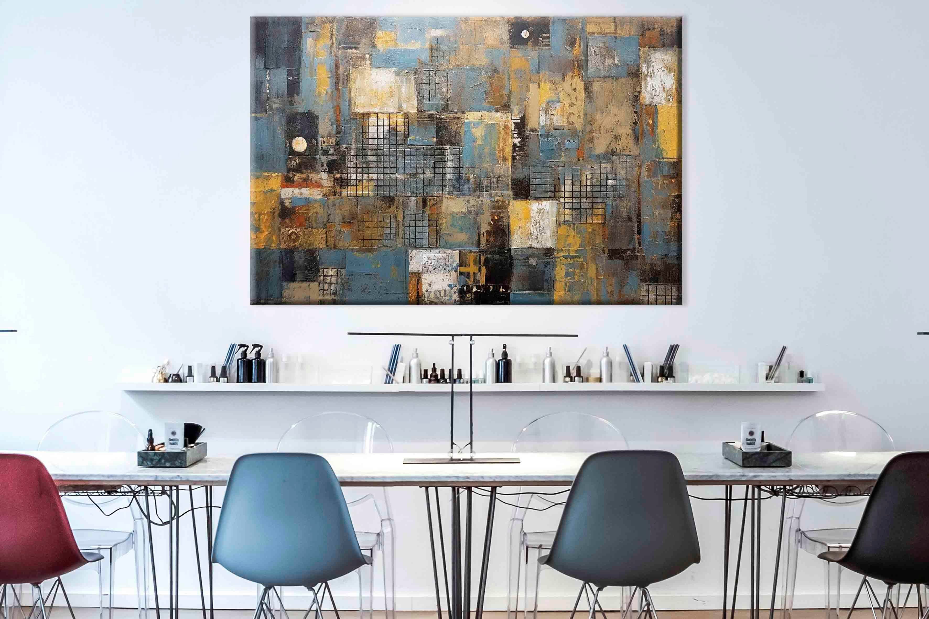 Dinamik Füzyon | Yağlıboya dokulu canvas baskı