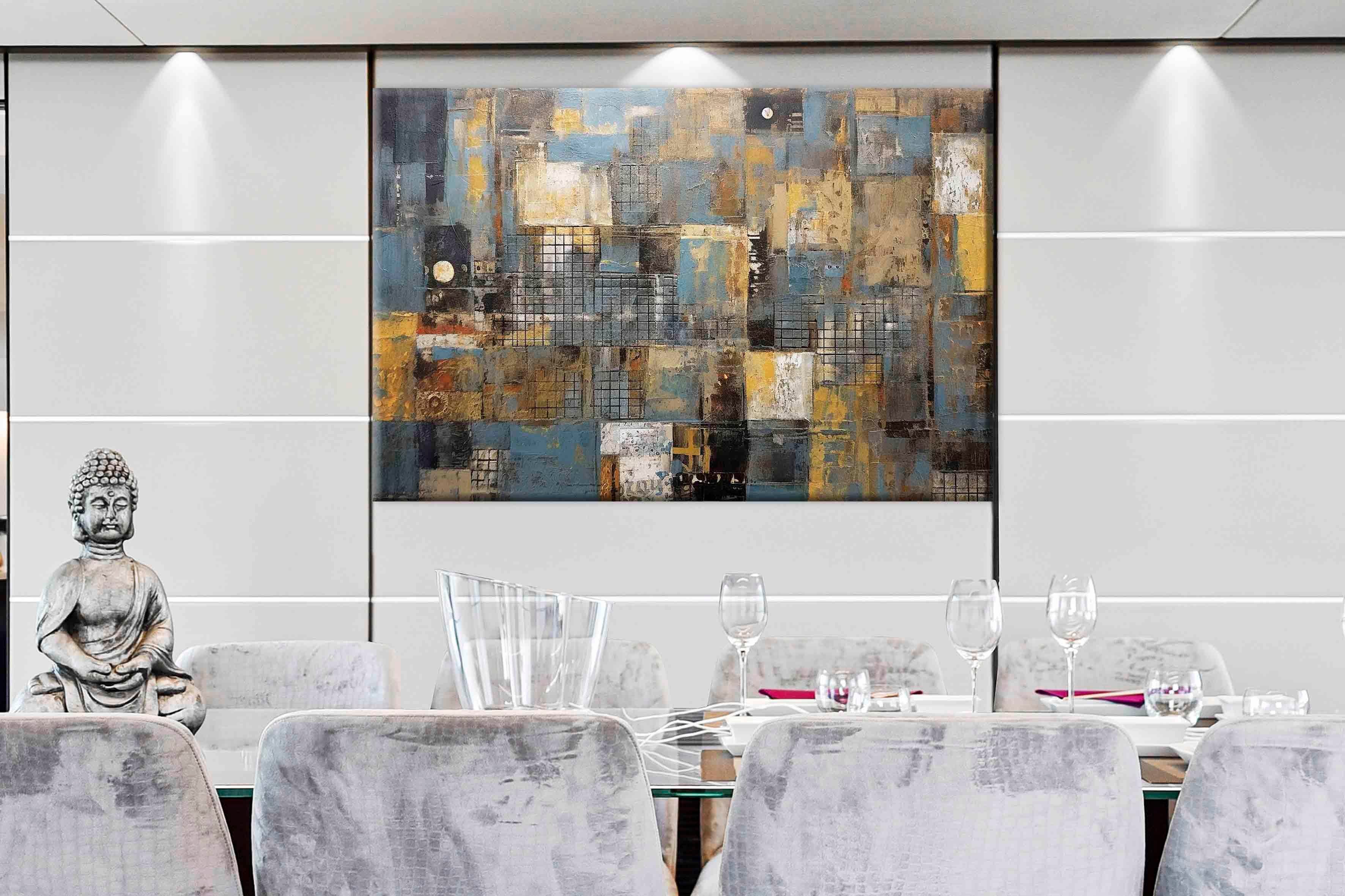 Dinamik Füzyon | Yağlıboya dokulu canvas baskı