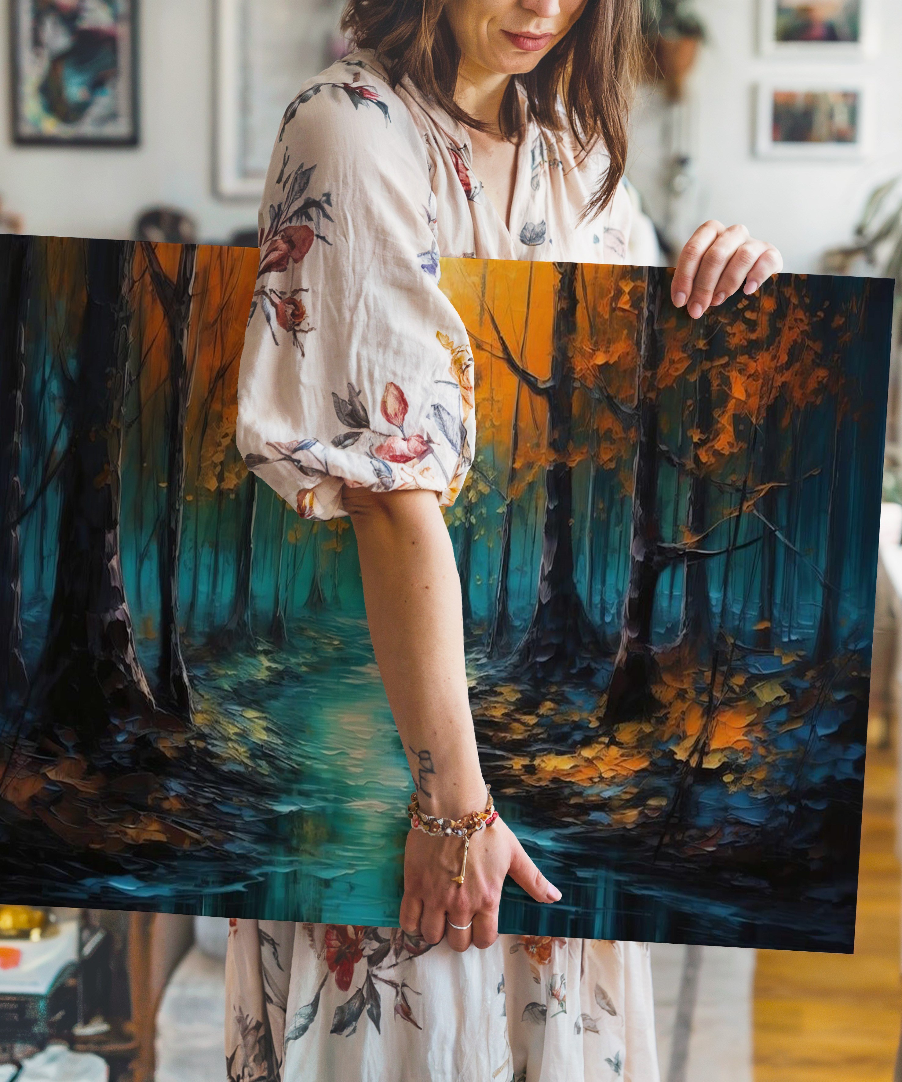 Dingin Akarsu | Yağlıboya dokulu canvas baskı