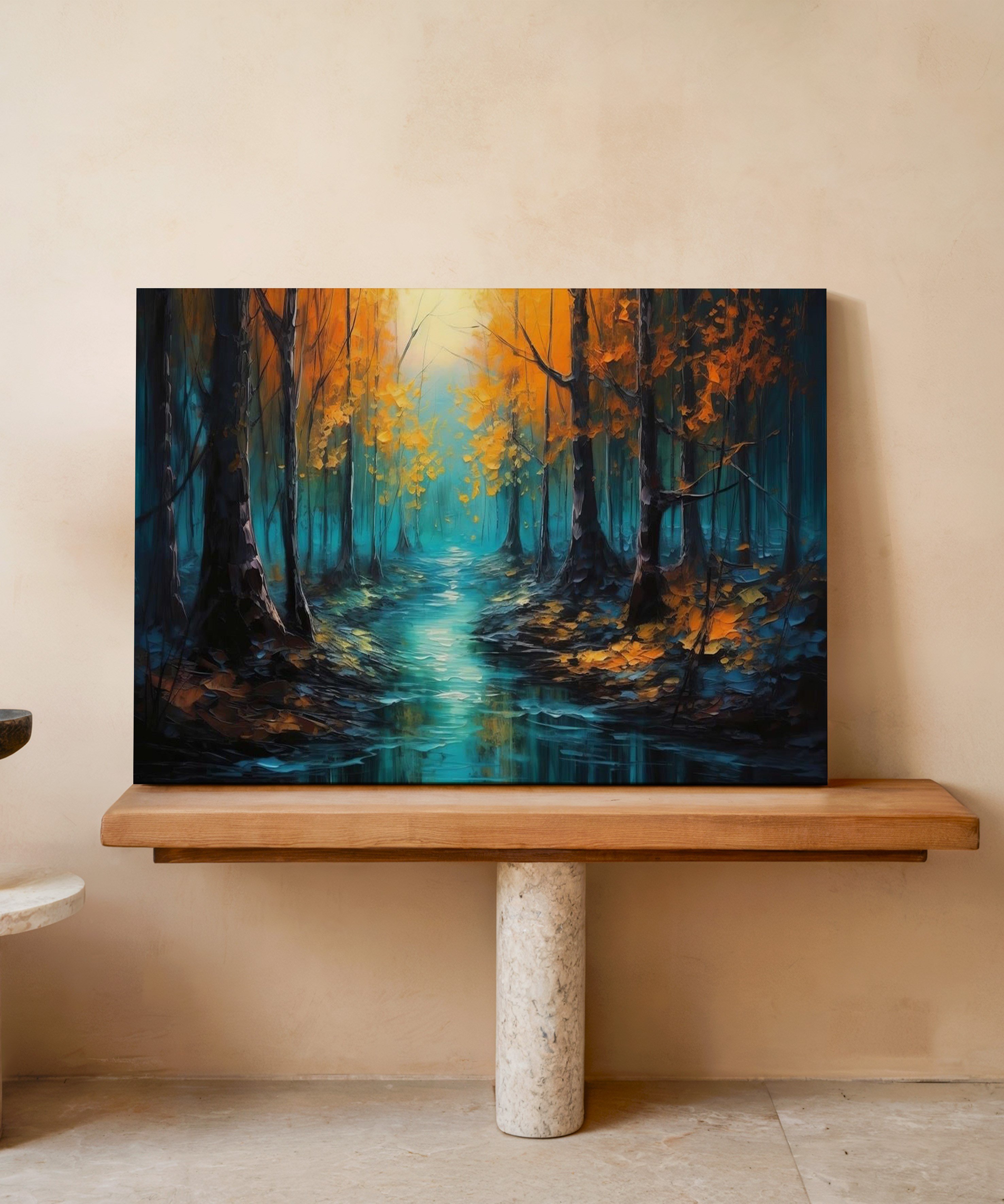 Dingin Akarsu | Yağlıboya dokulu canvas baskı