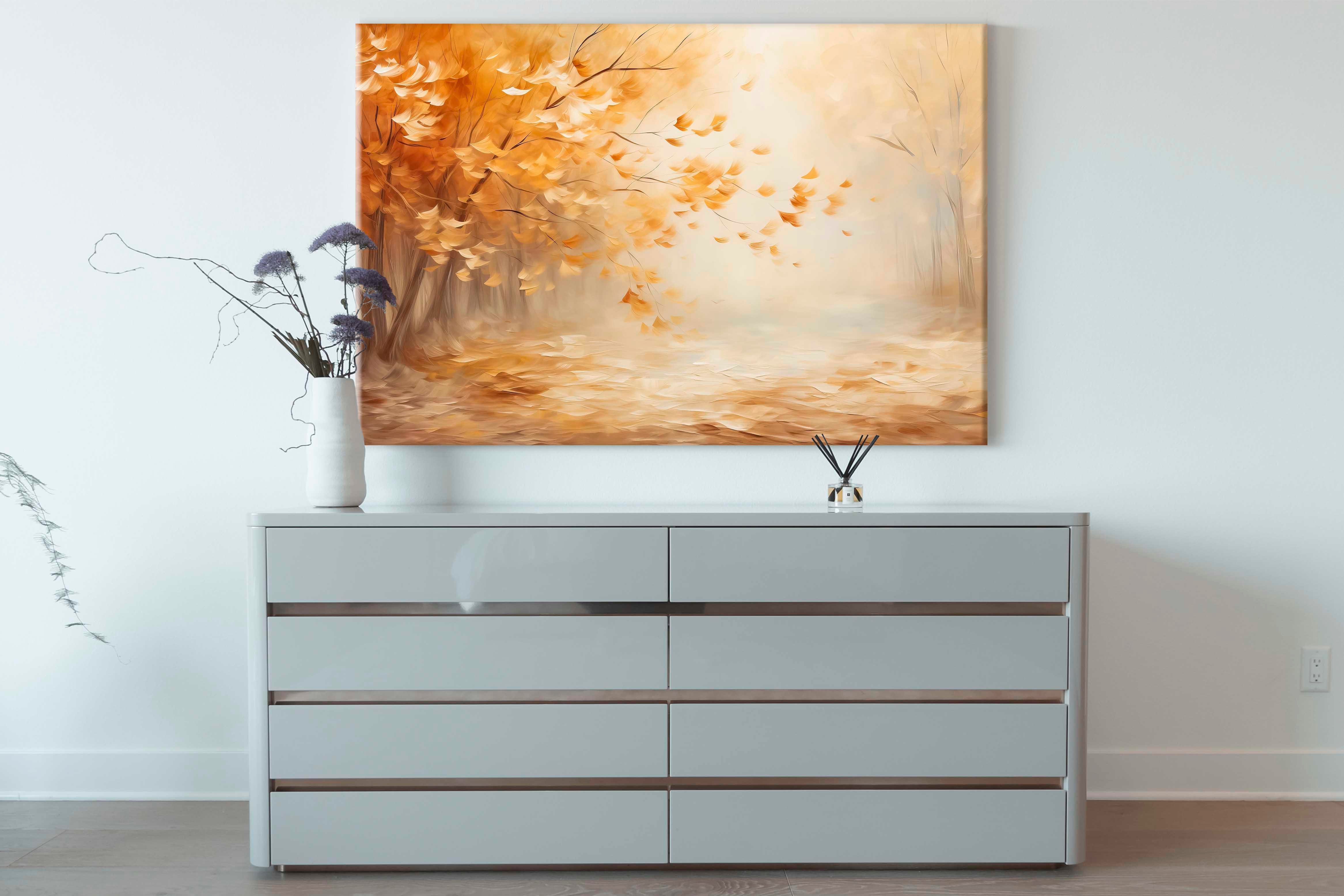 Doğa Temalı Yağlıboya Dokulu Tablolar