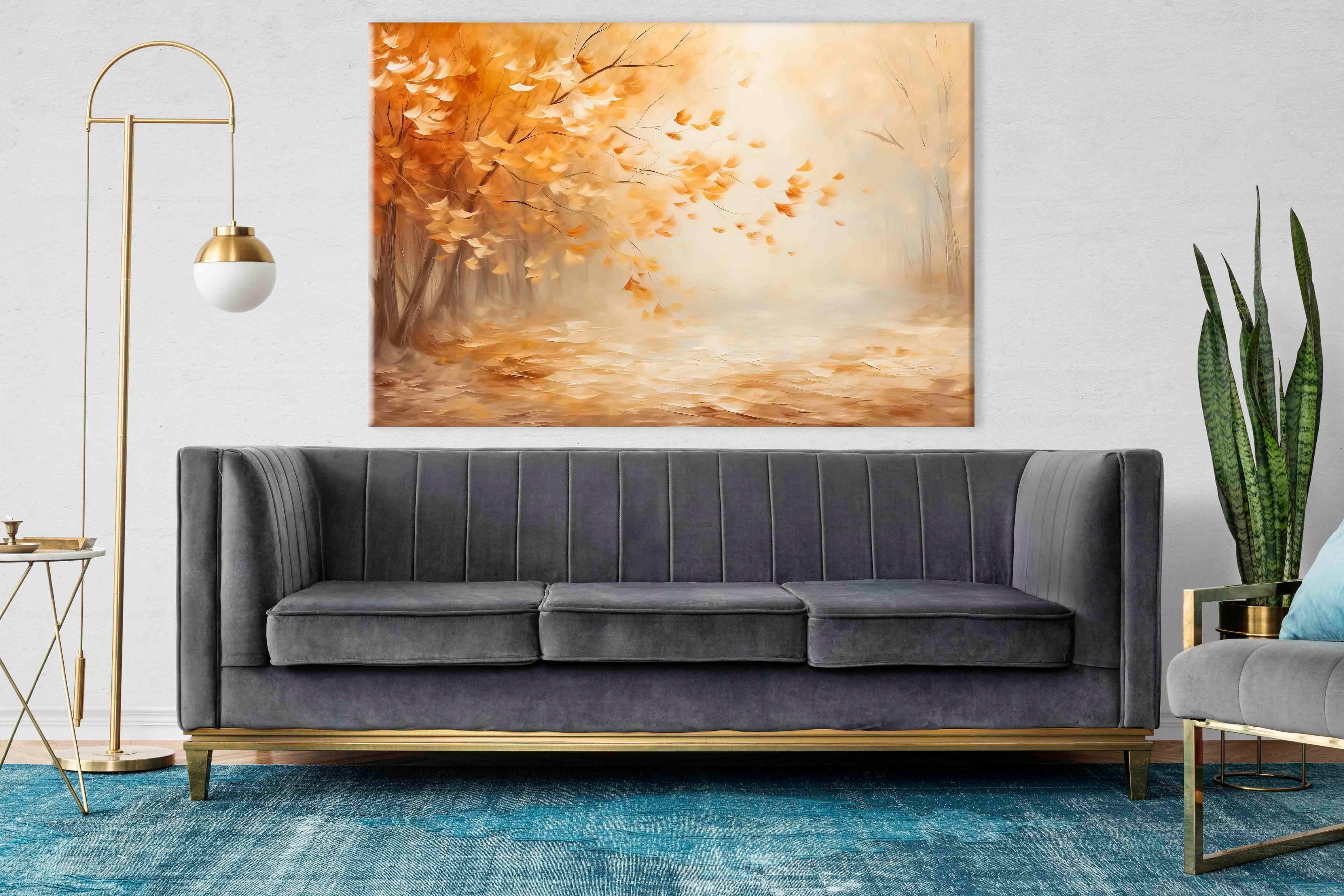 Doğa Temalı Yağlıboya Dokulu Tablolar