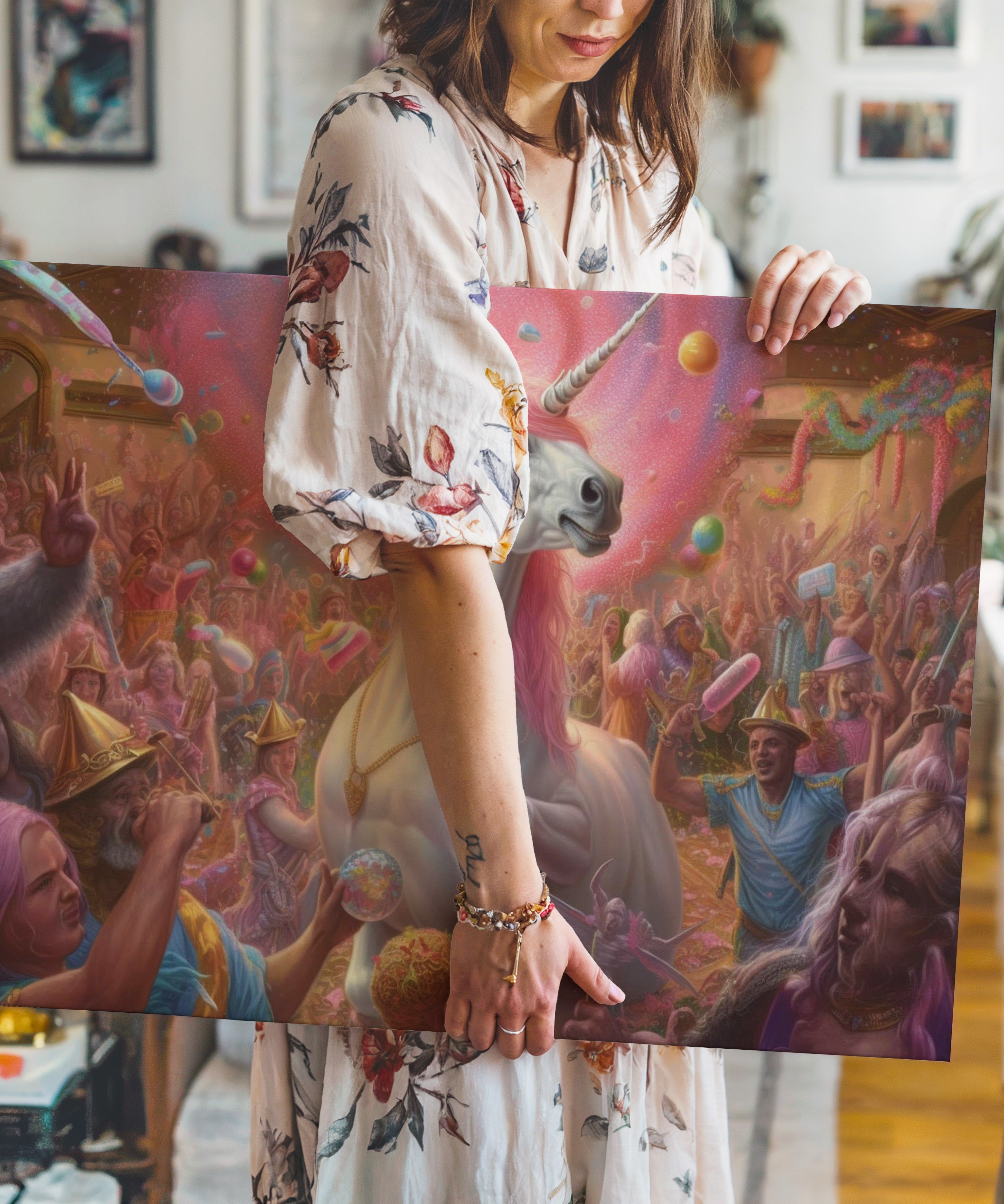 Düşler Şöleni | Yağlı Boya Dokulu Canvas Baskı