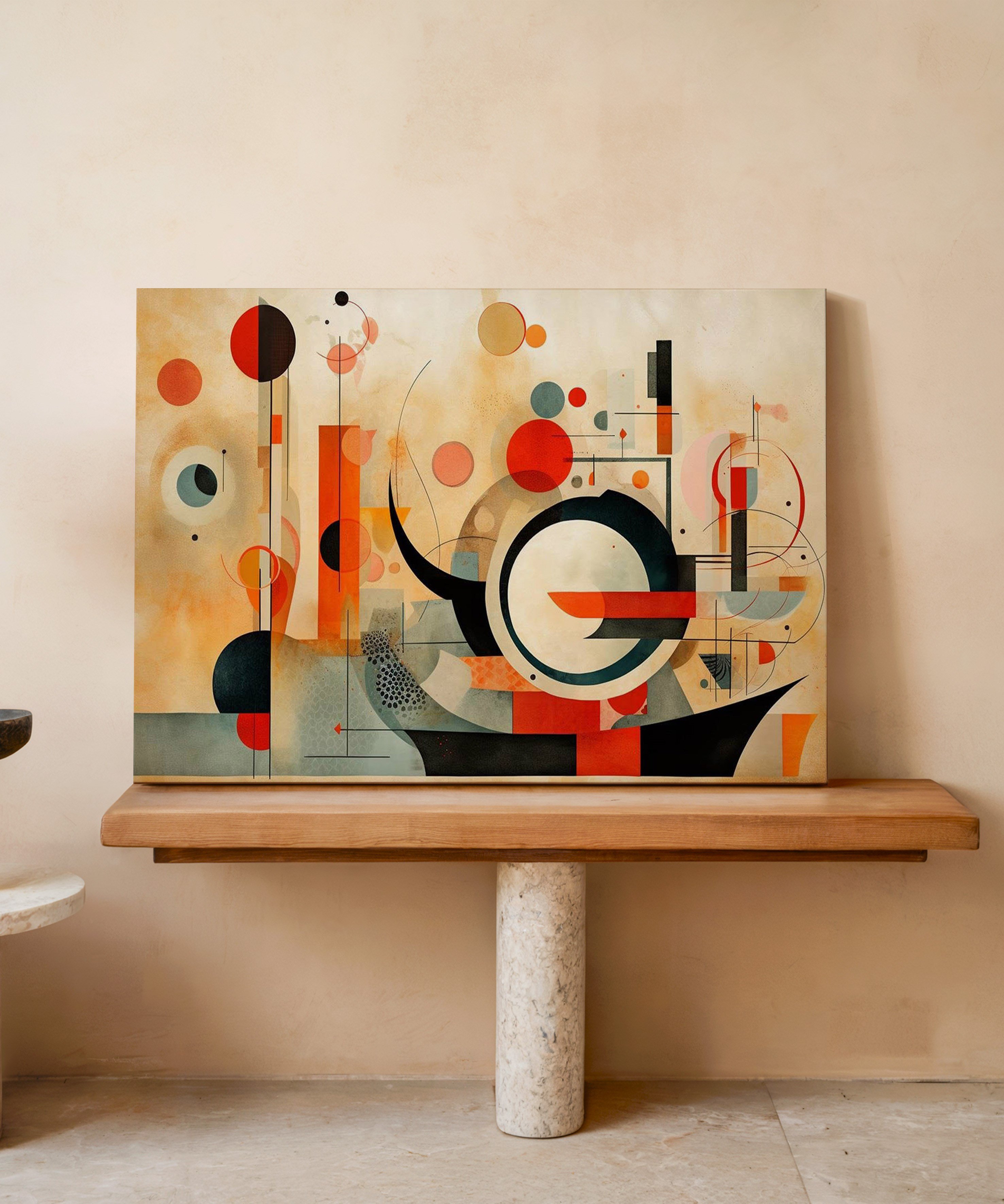 Eksen Noktası | Yağlı Boya Dokulu Canvas Baskı