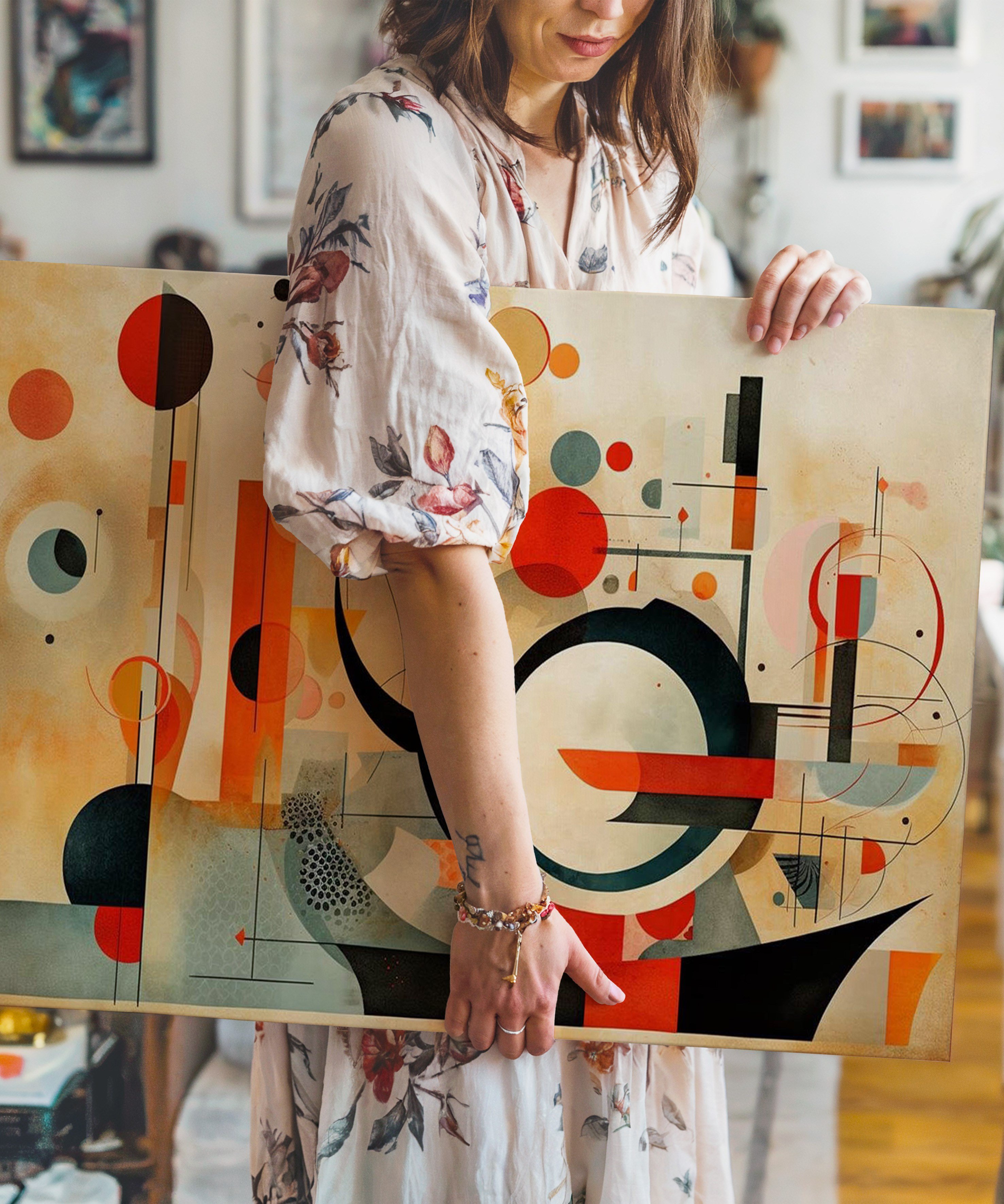 Eksen Noktası | Yağlı Boya Dokulu Canvas Baskı