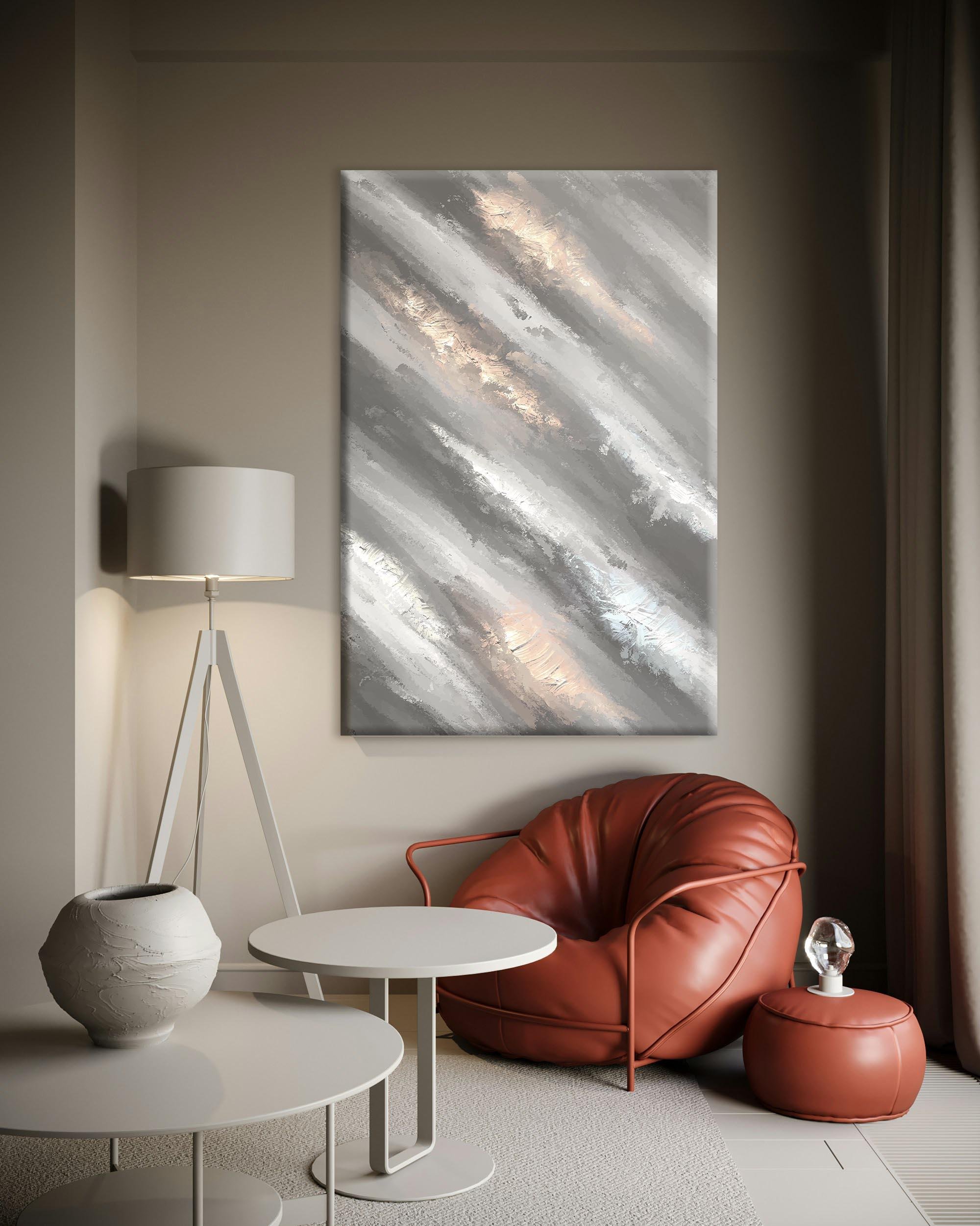 Elegant Minimal | Yağlıboya dokulu canvas baskı