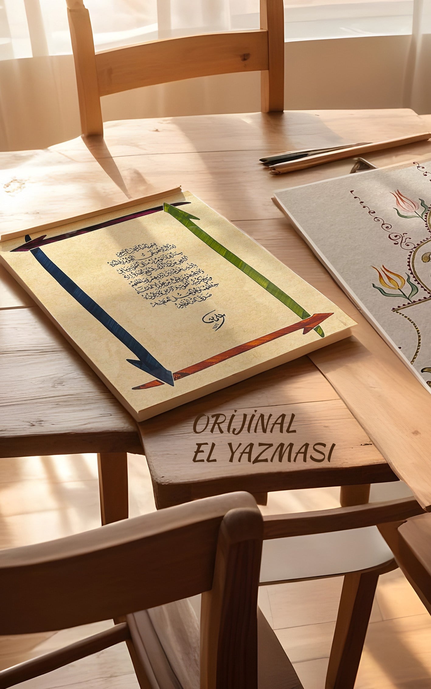 Elif içinde Ayet-el Kürsi Suresi  | Hat Sanatı