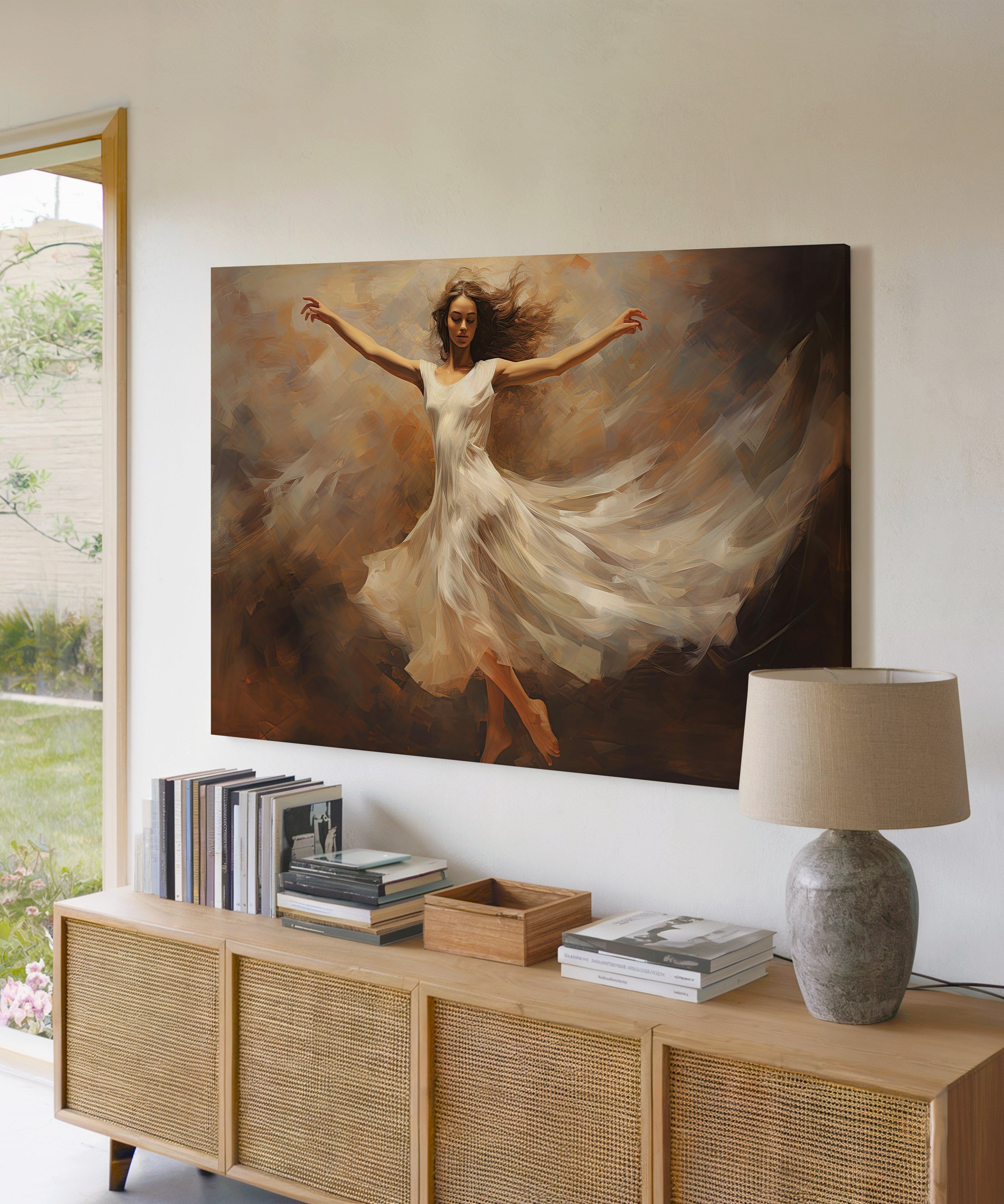Free Woman | Yağlıboya dokulu canvas baskı