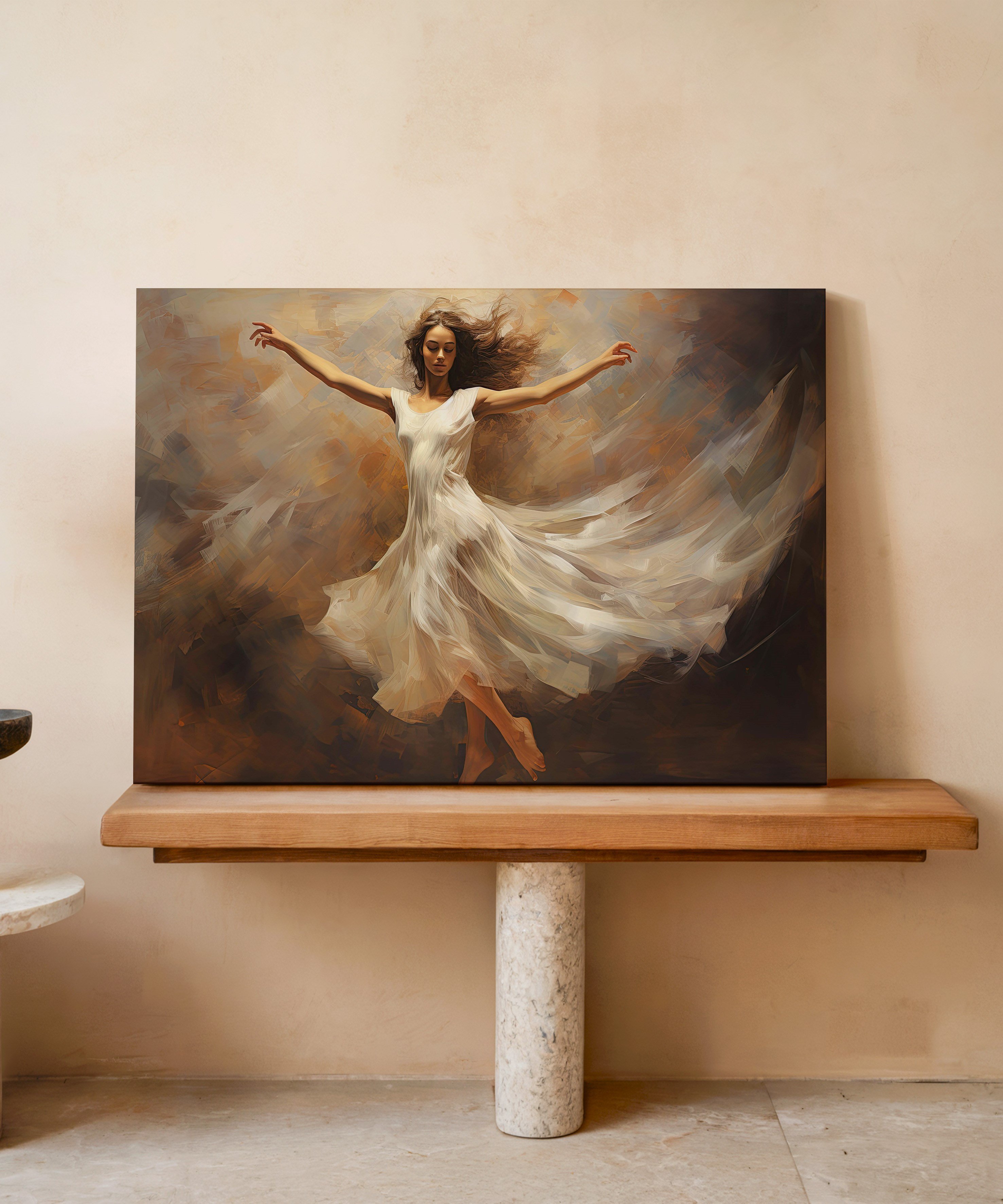 Free Woman | Yağlıboya dokulu canvas baskı